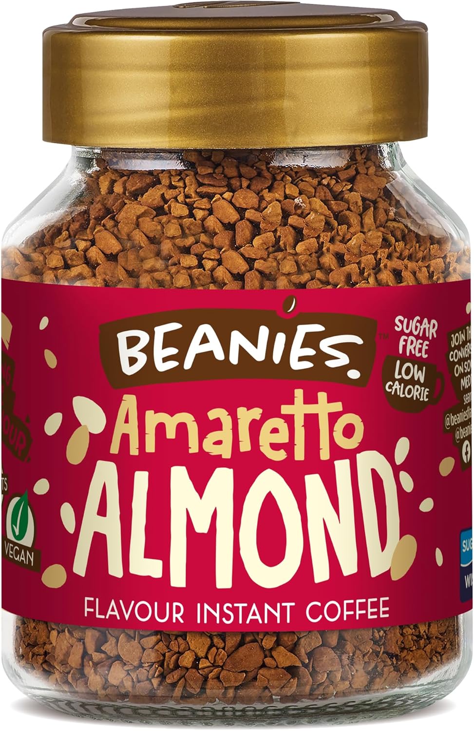 Beanies - Amaretto Almond Flavour Instant Coffee (50g)