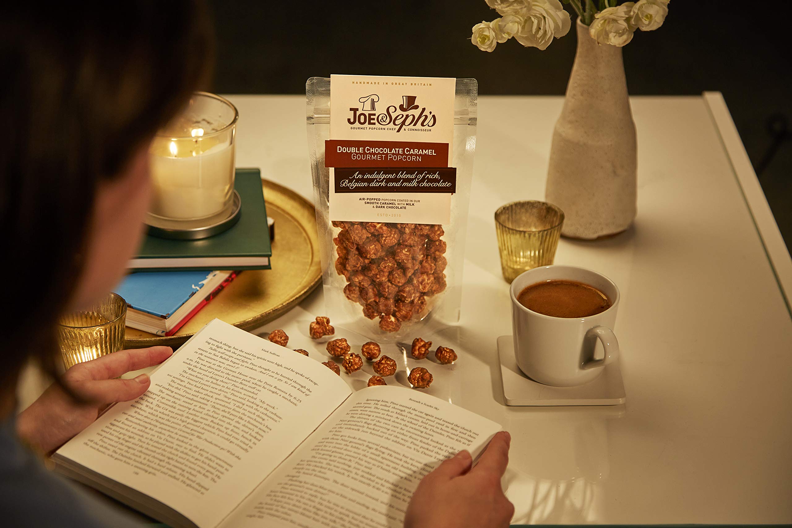 Joe & Seph's Double Chocolate Popcorn (80g) - Gourmet Air-Popped Snack 4