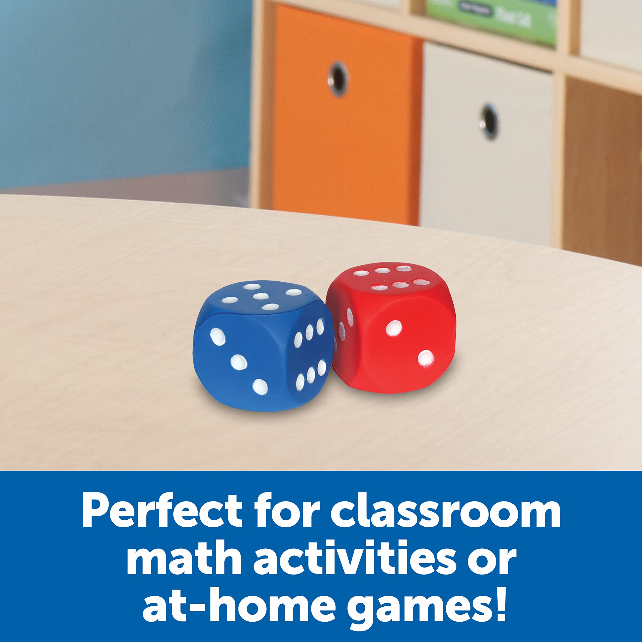 Learning Resources Foam Dot Dice - Soft Material, Large Size for Group Play | Set of 2 6