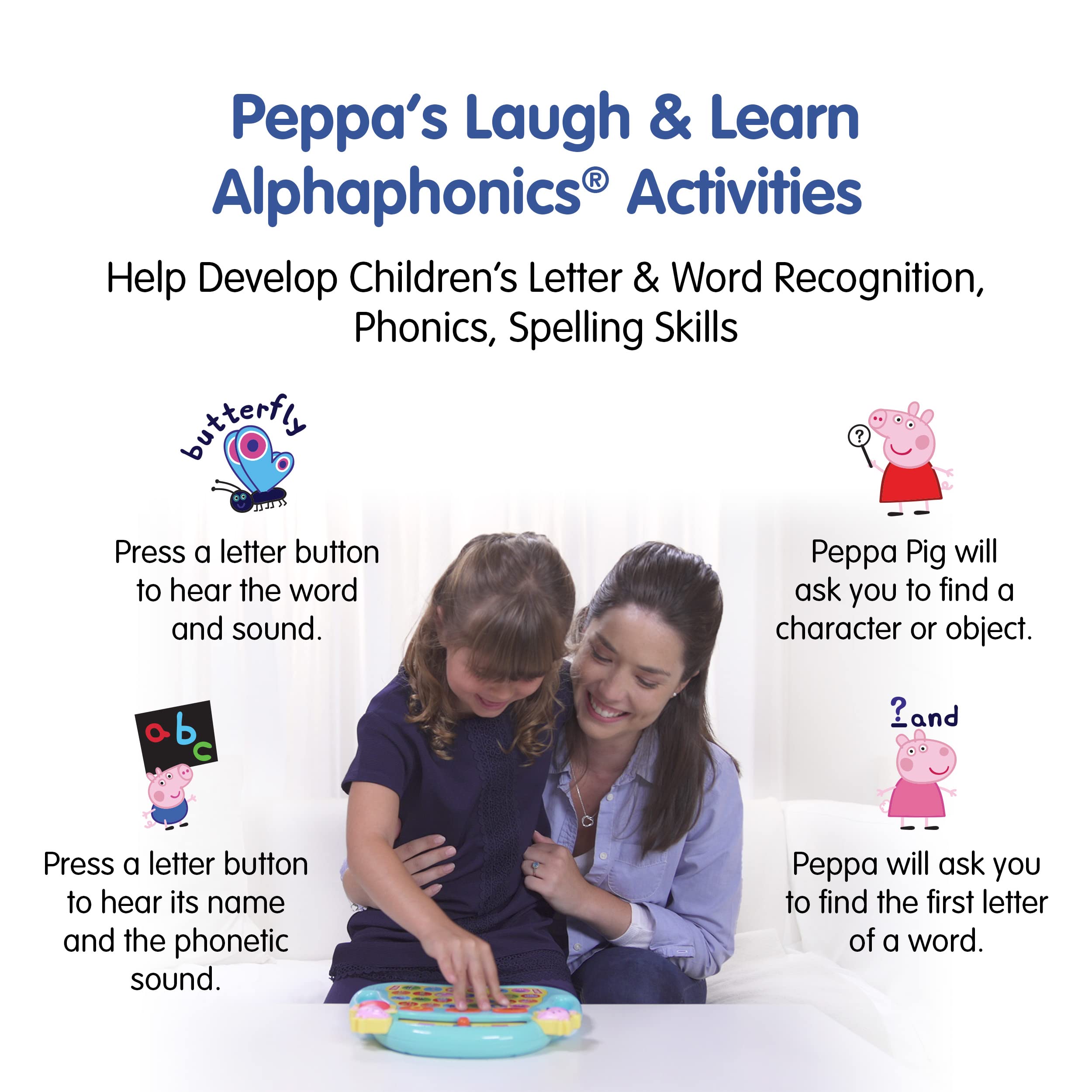 Peppa Pig Laugh & Learn Alphaphonics Interactive Toy - Educational Phonics Learning Game for Toddlers 10