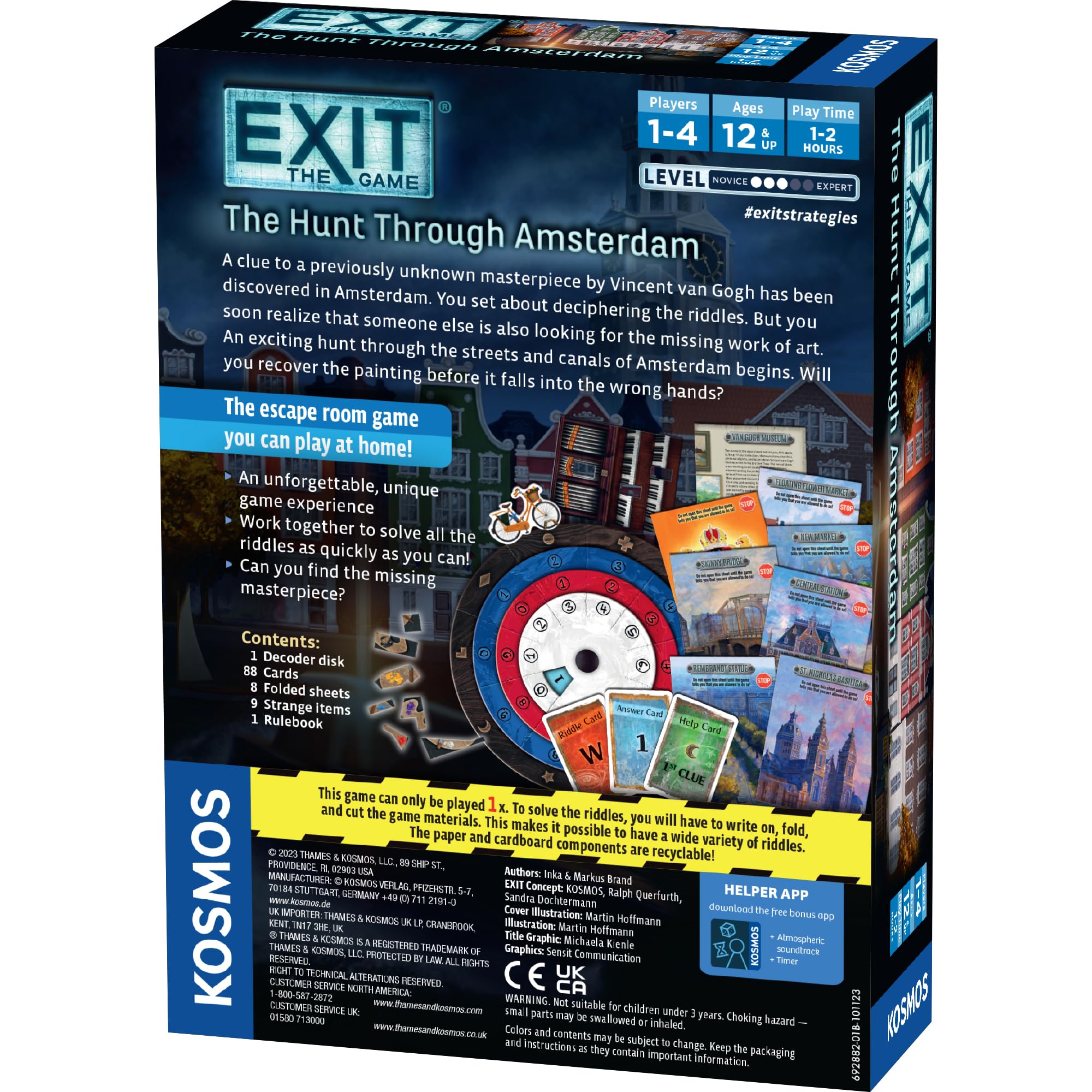 Thames & Kosmos EXIT: The Hunt Through Amsterdam Escape Room Card Game
