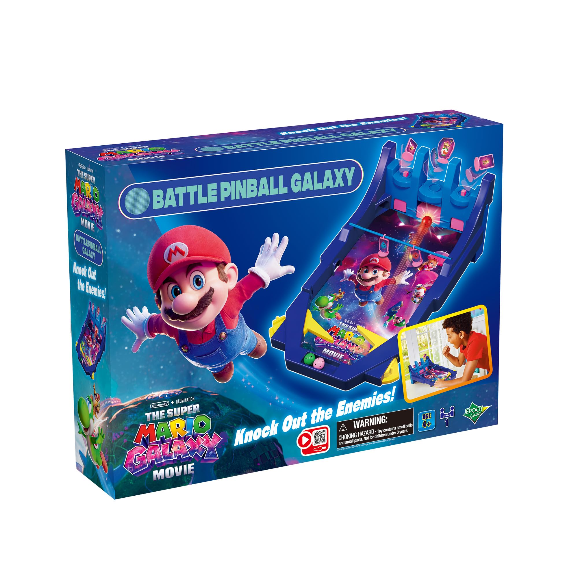 EPOCH Games THE SUPER MARIO GALAXY MOVIE Battle Pinball Galaxy - Multicolor, Plastic, Ages 4+