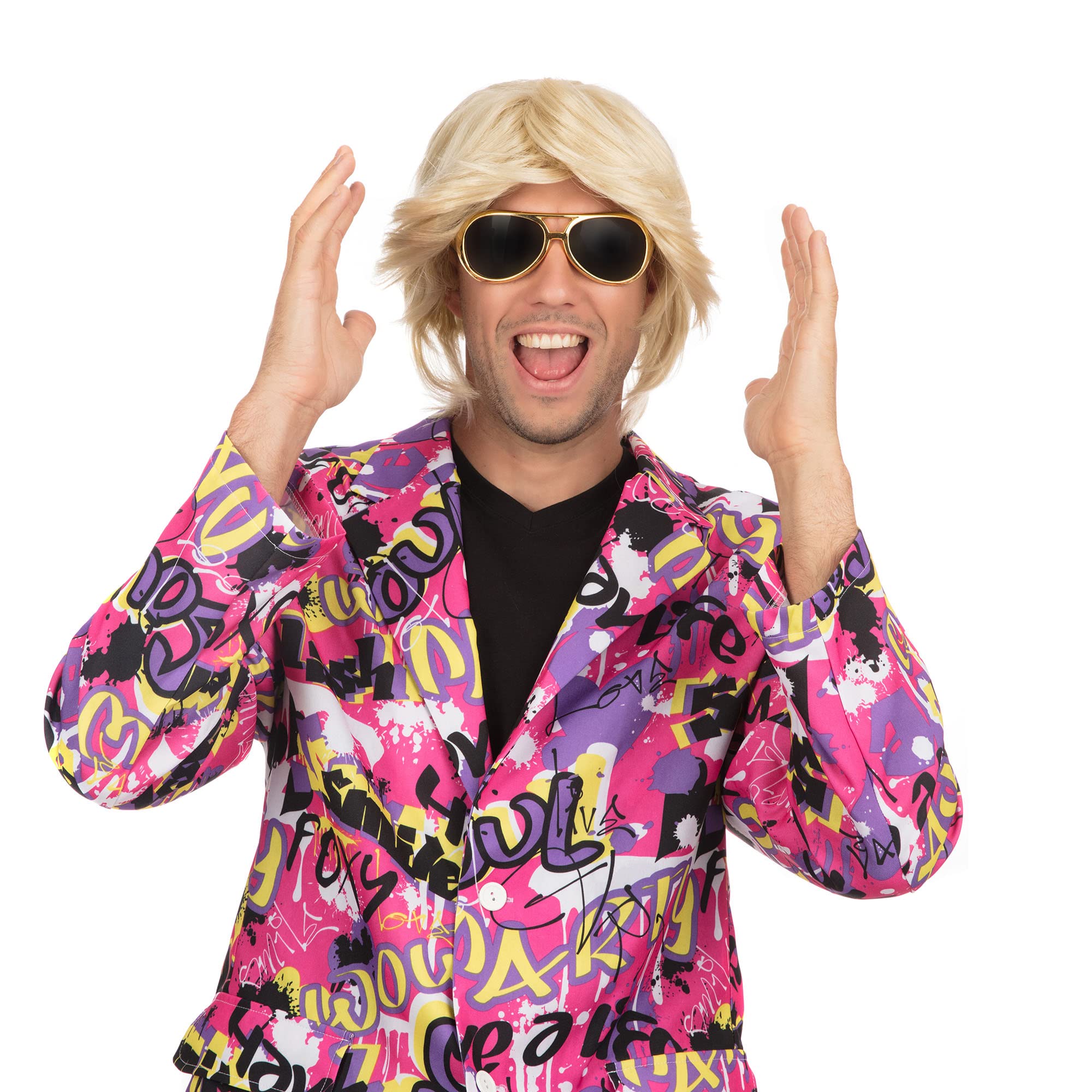 Bristol Novelty Black Men's Side Parting Synthetic Wig BW465