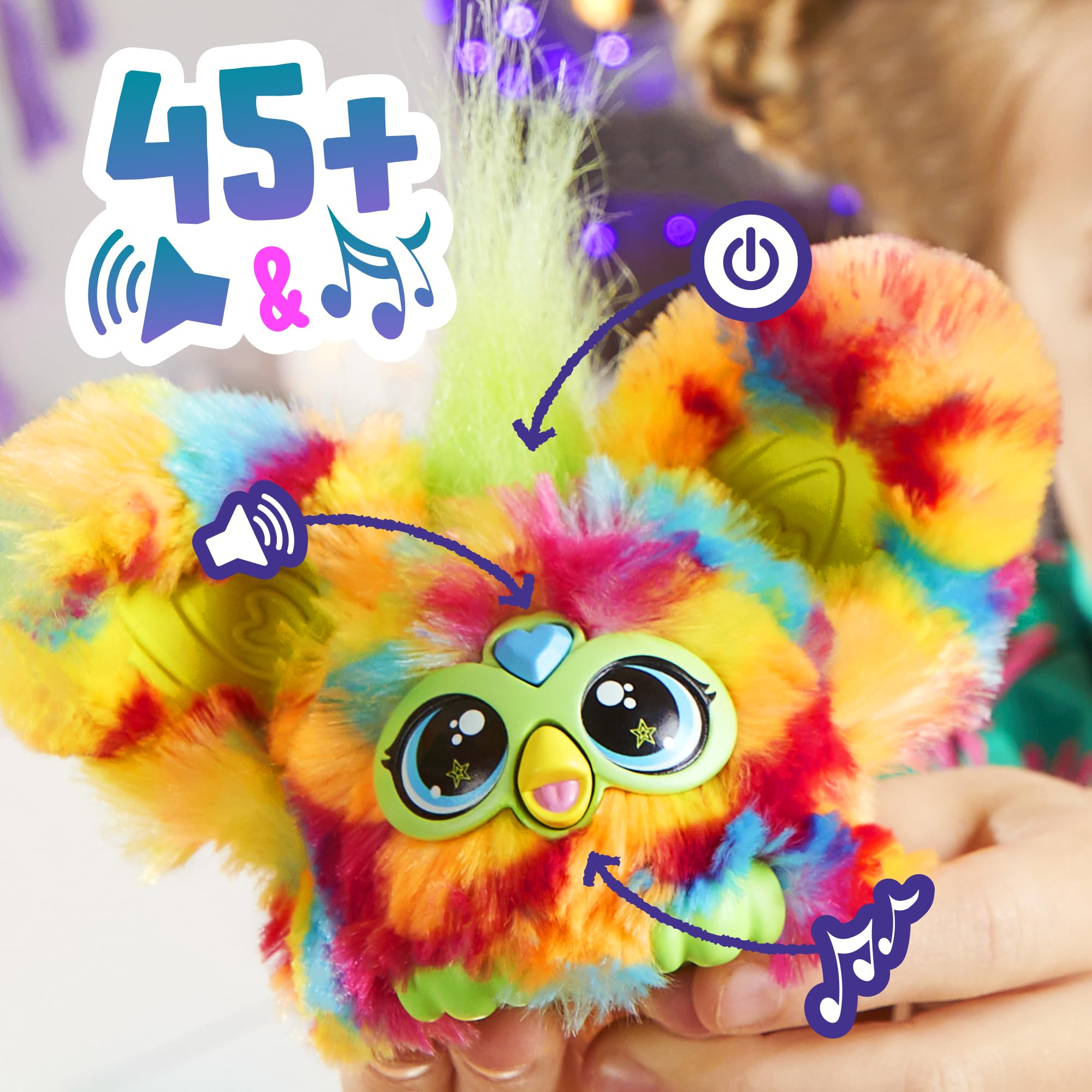 Furby Pix-Elle Mini Electronic Plush Toy - Series 1 Furblet with Sounds & Keychain Clip 8