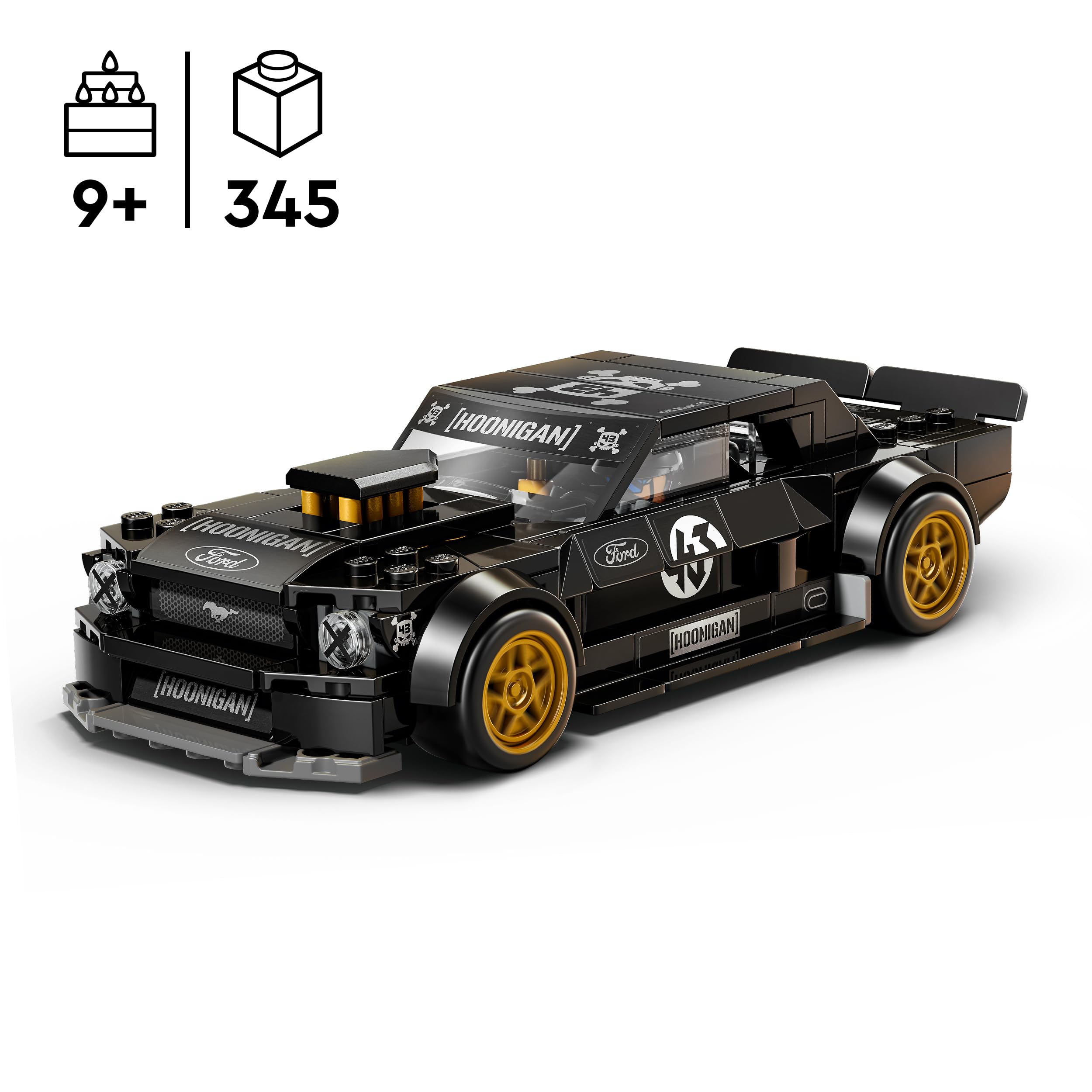 LEGO Speed Champions Ken Block's '65 Ford Mustang Hoonicorn V1 Muscle Car Building Set | Ages 9+