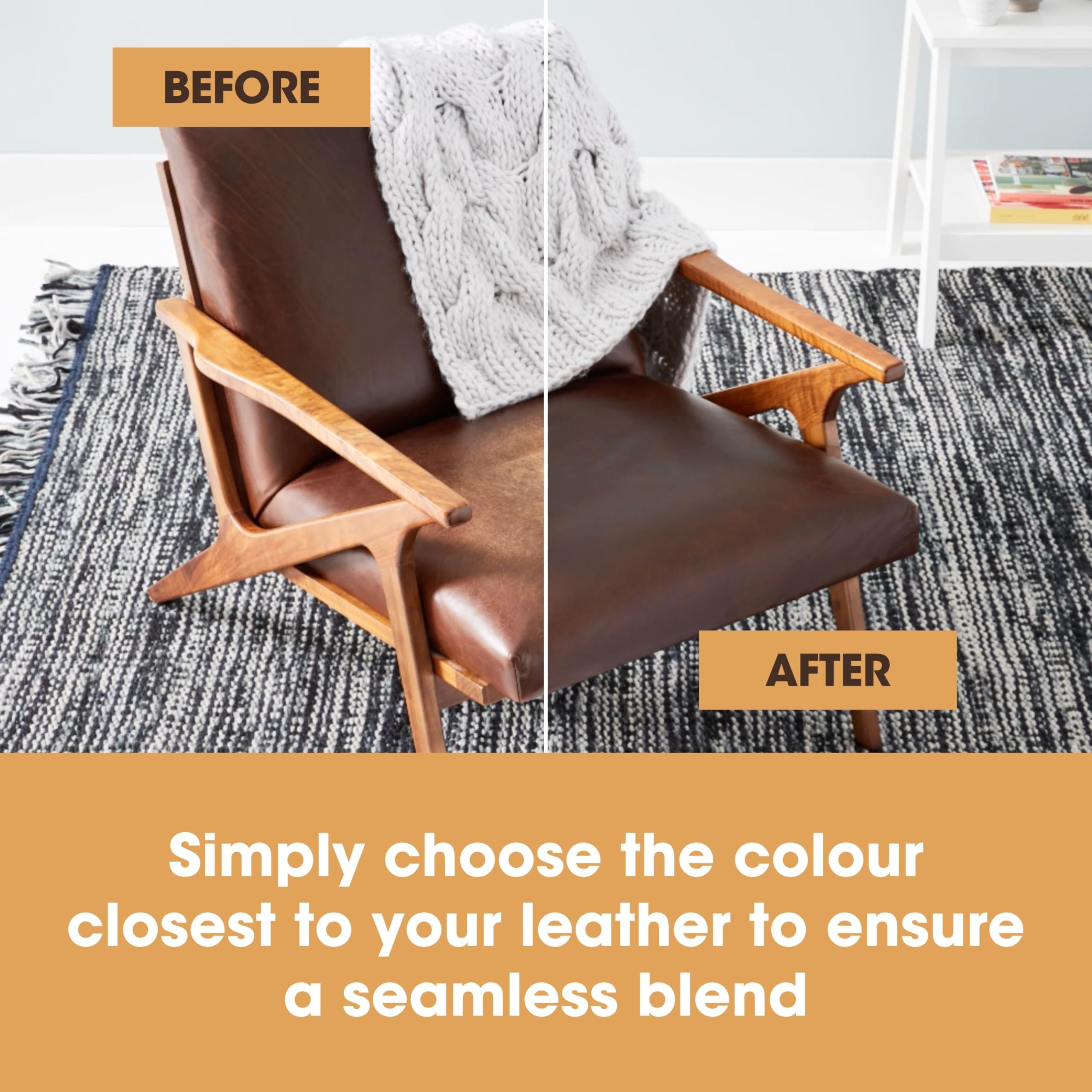 Furniture Clinic Leather Recolouring Balm - Ivory Shade for Faded & Scratched Sofas, Car Seats, Shoes, and Clothing 9