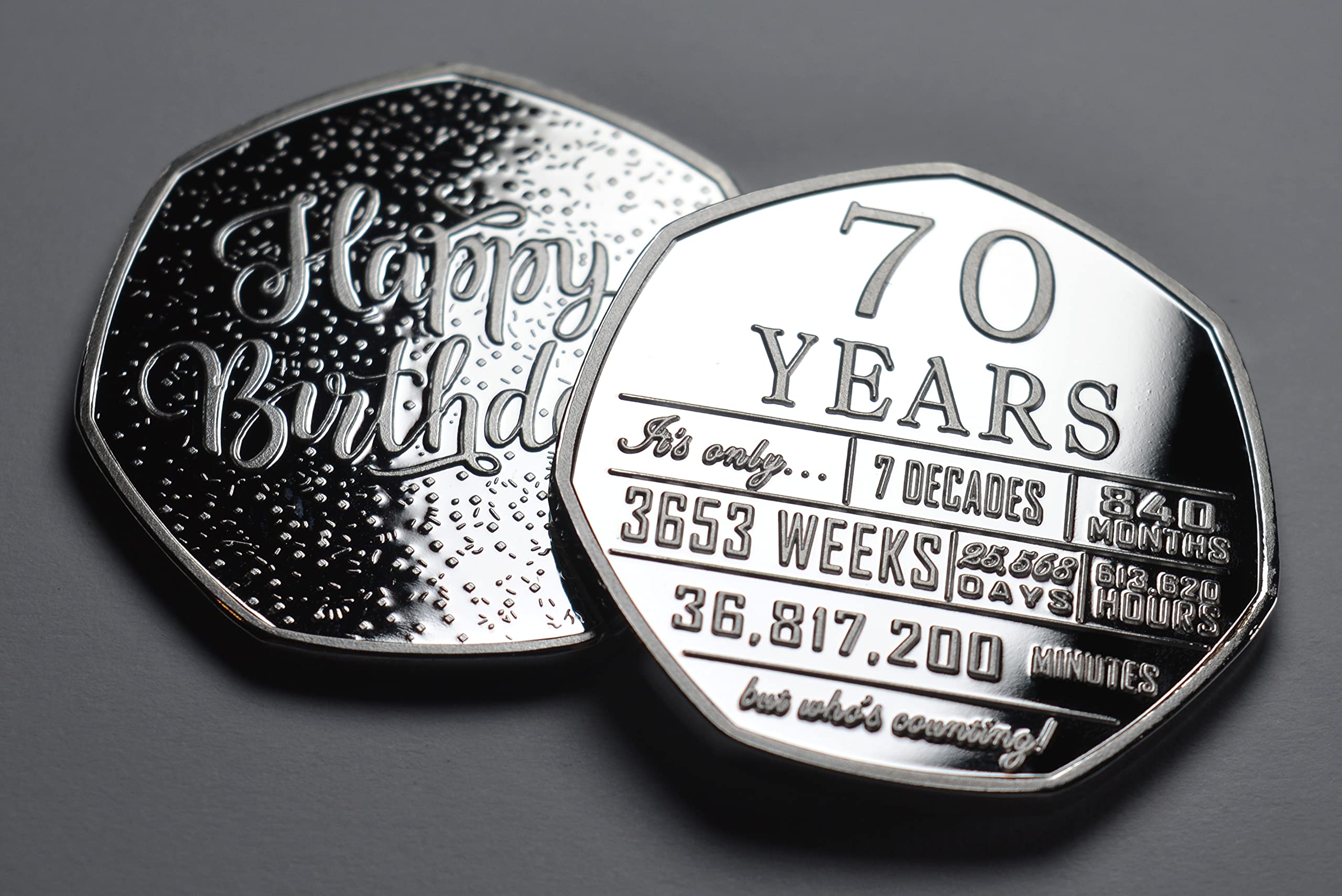The Commemorative Coin Company 70th Birthday .999 Silver Commemorative Coin 6