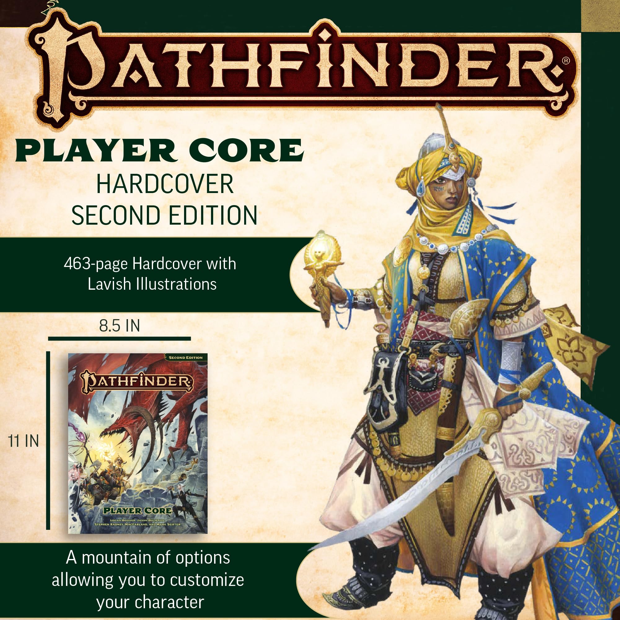 Paizo Pathfinder Player Core (P2) Rulebook | Second Edition | English