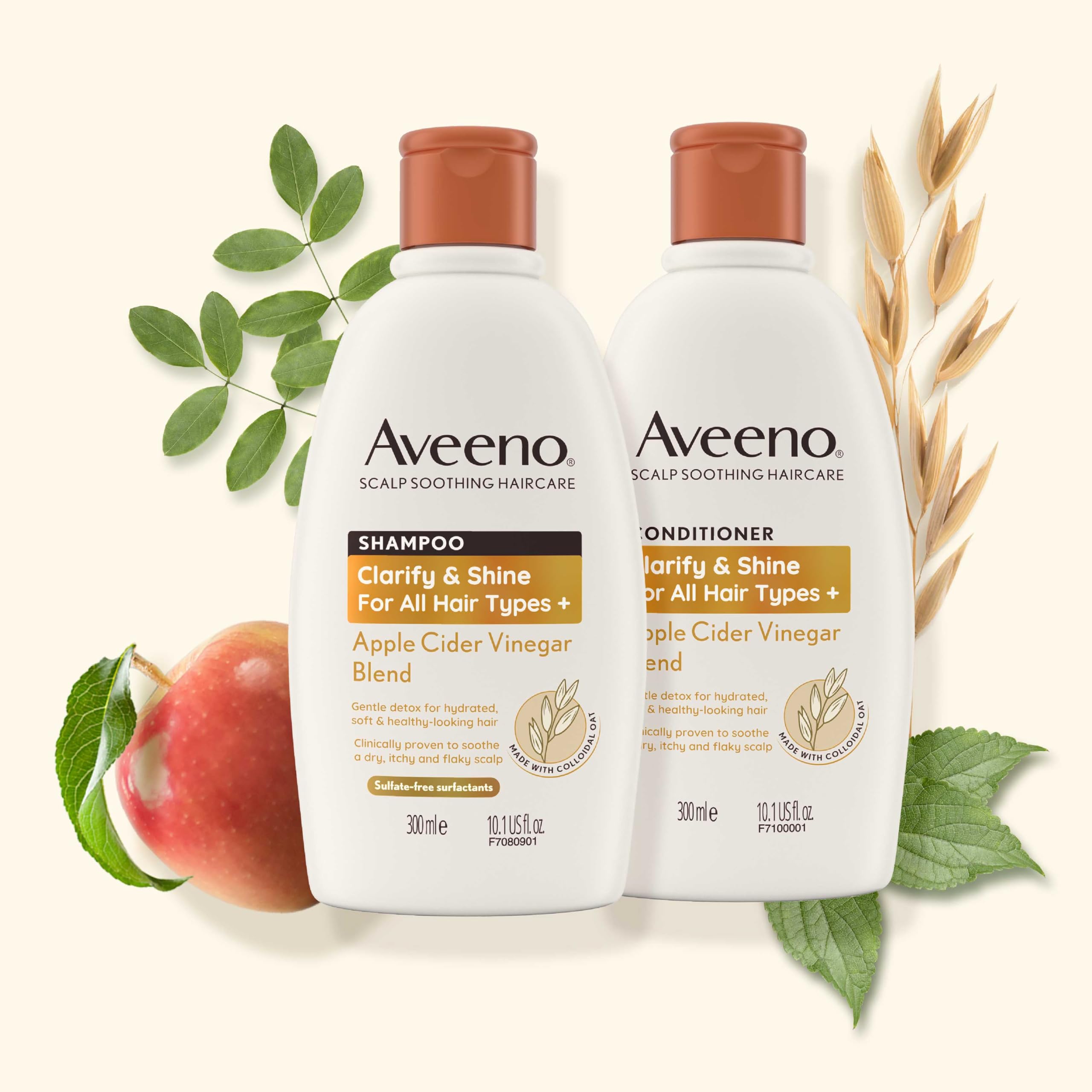 Aveeno Scalp Soothing Clarify & Shine Conditioner with Apple Cider Vinegar Blend - 300ml 9
