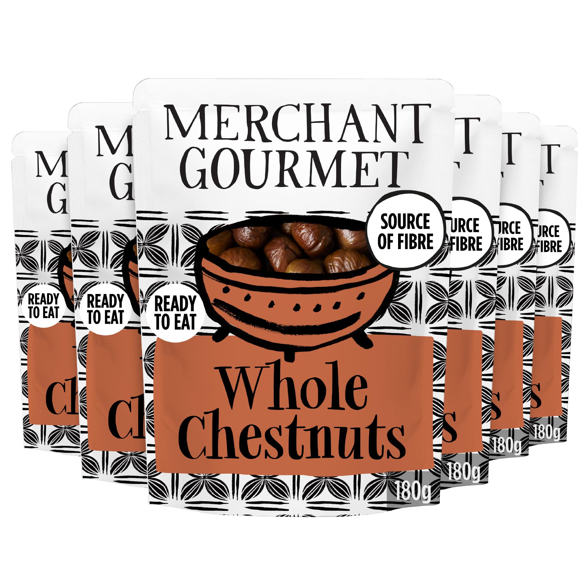 Merchant Gourmet Whole Cooked Chestnuts - Ready to Eat, 1.26kg Pack