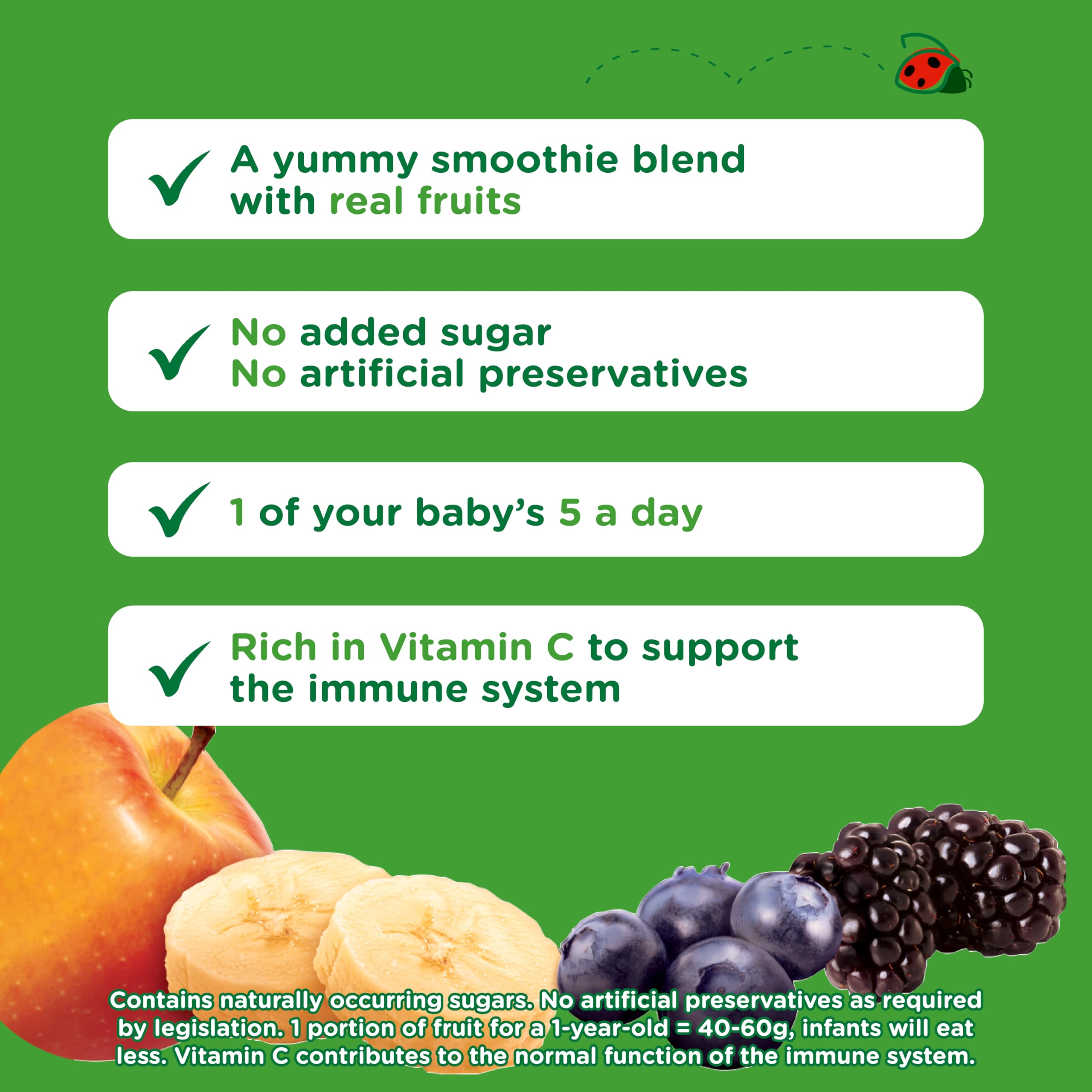 Cow & Gate Forest Fruit Baby Food Pouch, 4+ Months, 100g - Pack of Snacks with No Added Sugar 3