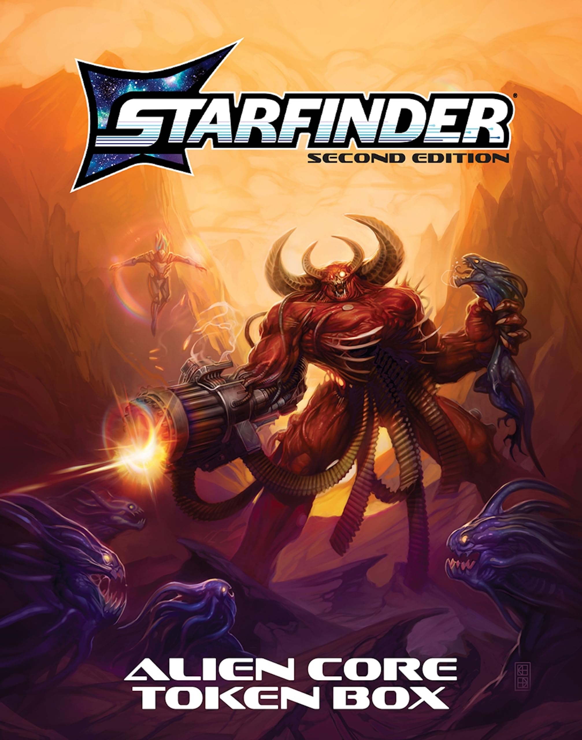 Paizo Starfinder Alien Core Token Box | Cardboard Tokens | Multicolor | Model 20004-MC