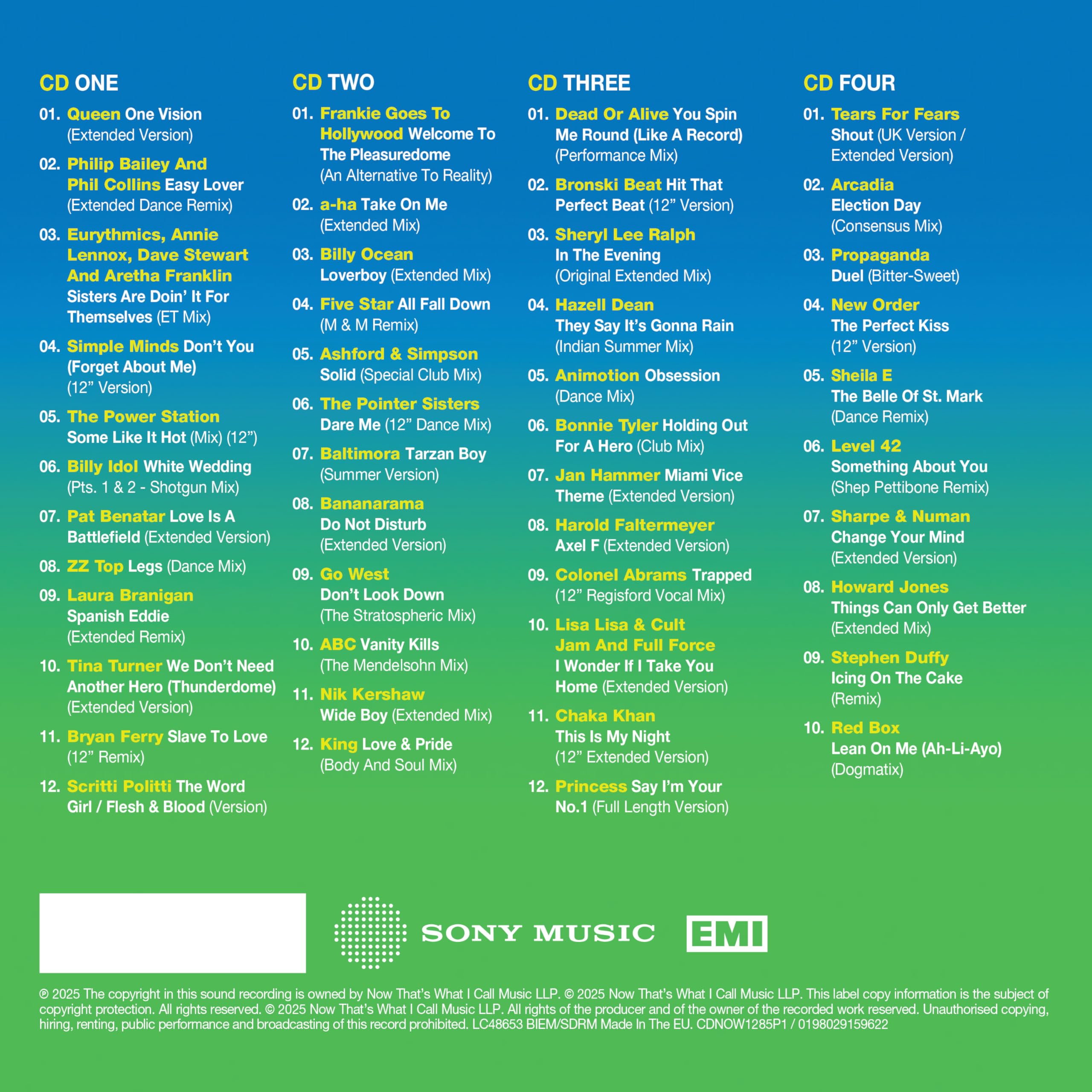 Now Twic NOW 12” 80s: 1985 – Part One 4CD Set 3