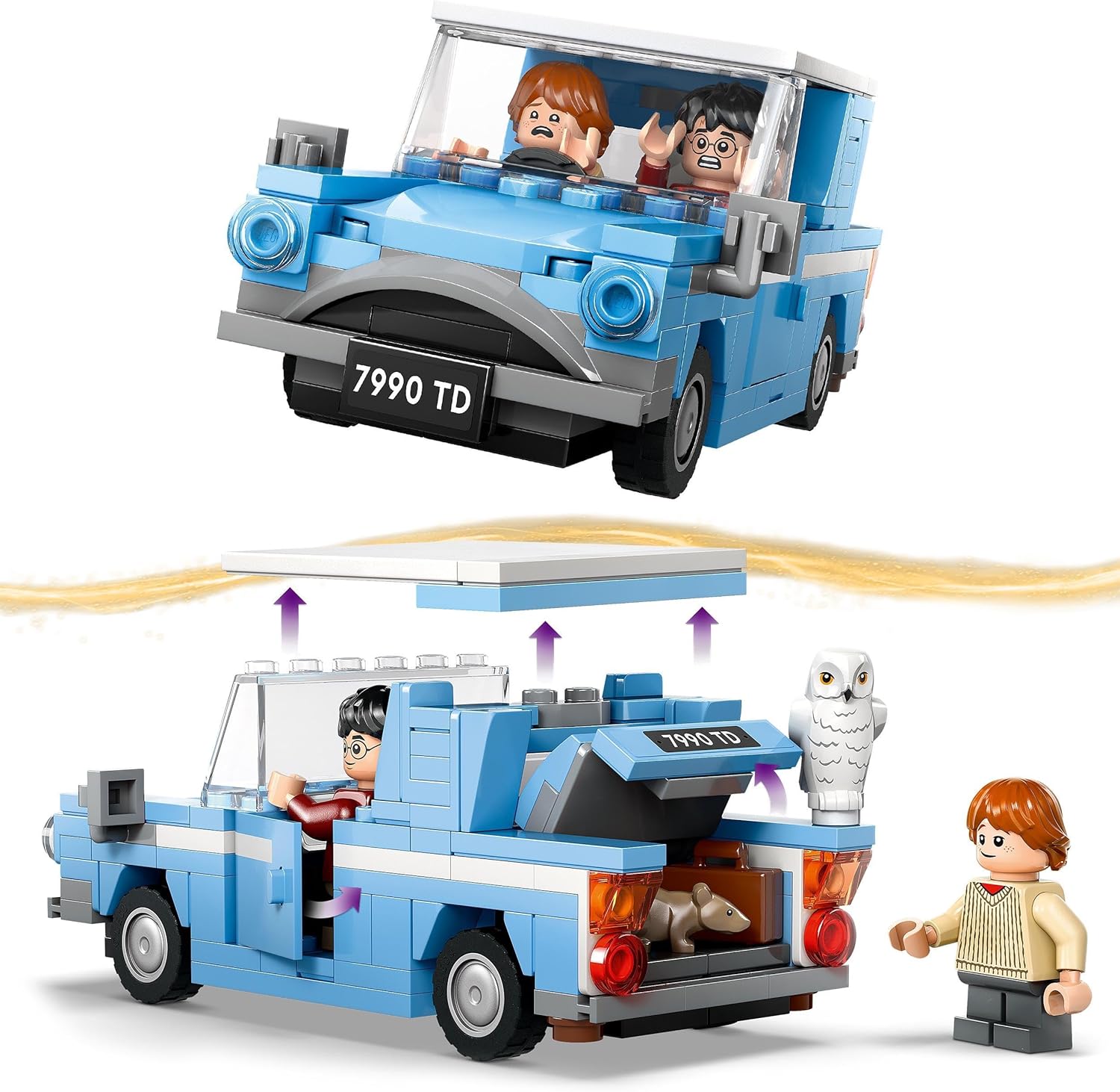 LEGO Harry Potter Flying Ford Anglia 76424 Building Set - 165-Piece Car Toy with Minifigures for Kids 7+ 3