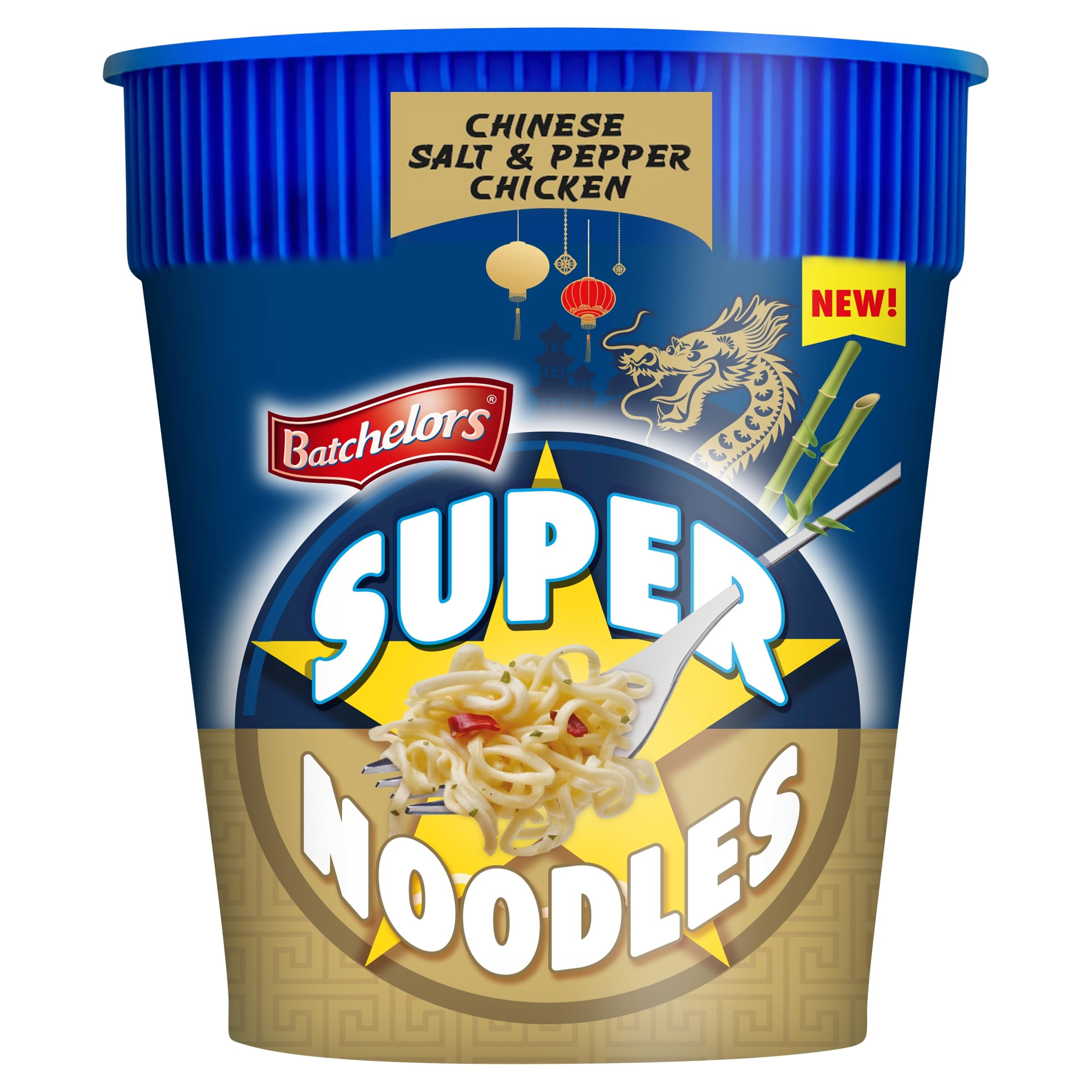 Batchelors Super Noodles Chinese Salt & Pepper Chicken Flavour Instant Snack Pot 4