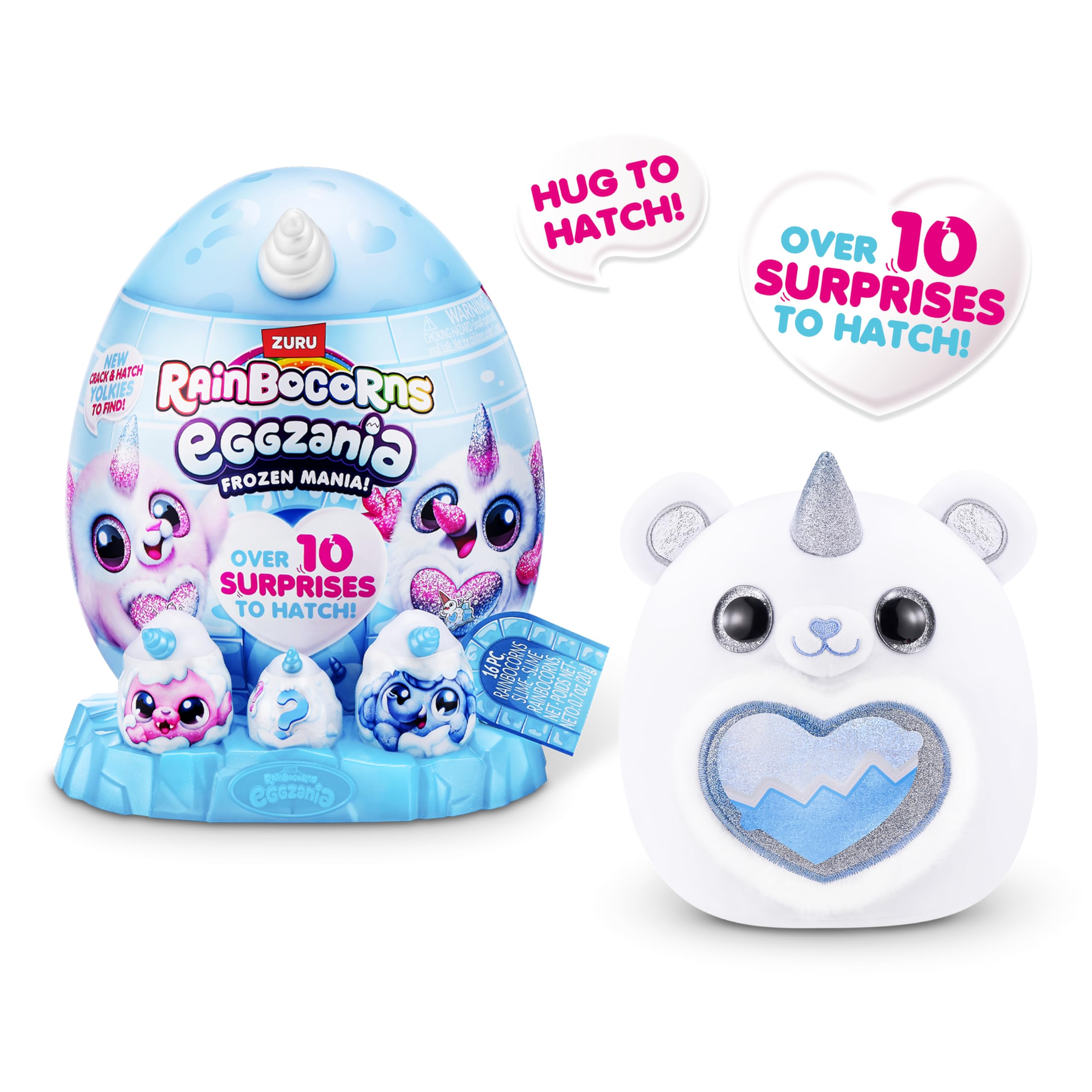 Rainbocorns Eggzania Frozen Mania by ZURU - Collectible Plush Toy for Girls 3+ 5