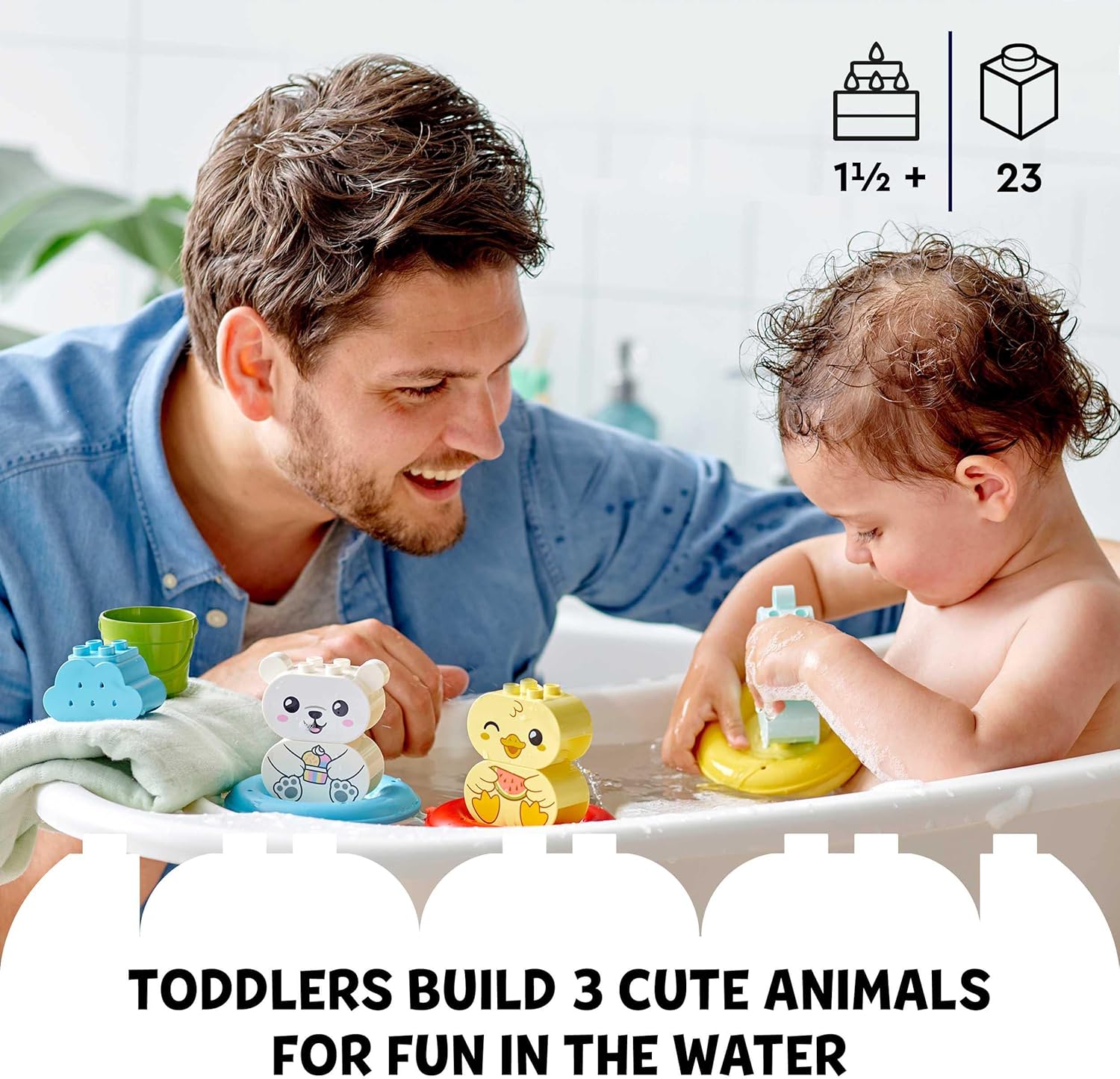 LEGO DUPLO Bath Time Fun: Floating Animal Train Bath Toy for Toddlers 18 Months+ 5