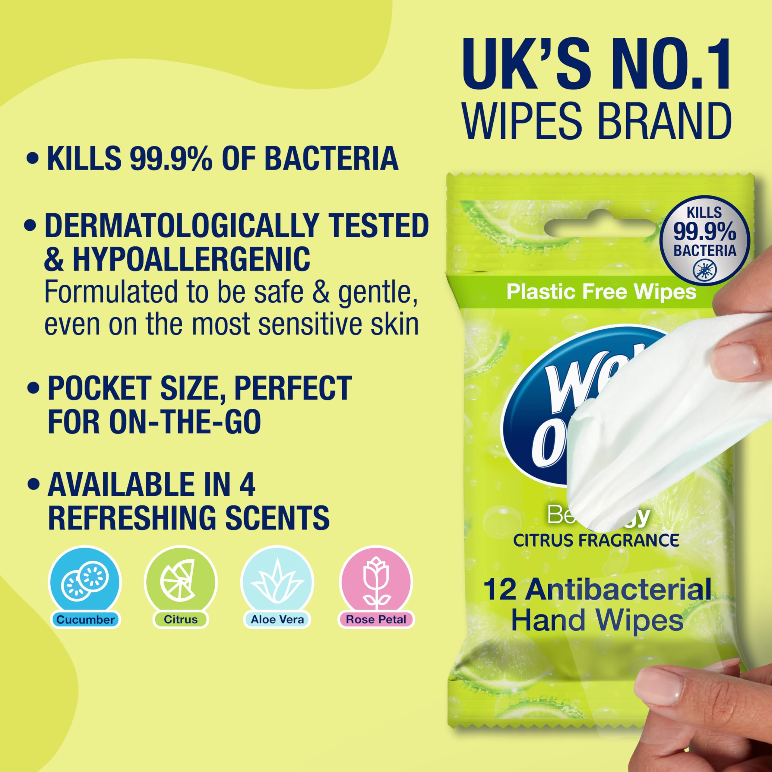 Wet Ones – Be Zingy Plastic-Free Antibacterial Pocket Hand Wipes 4