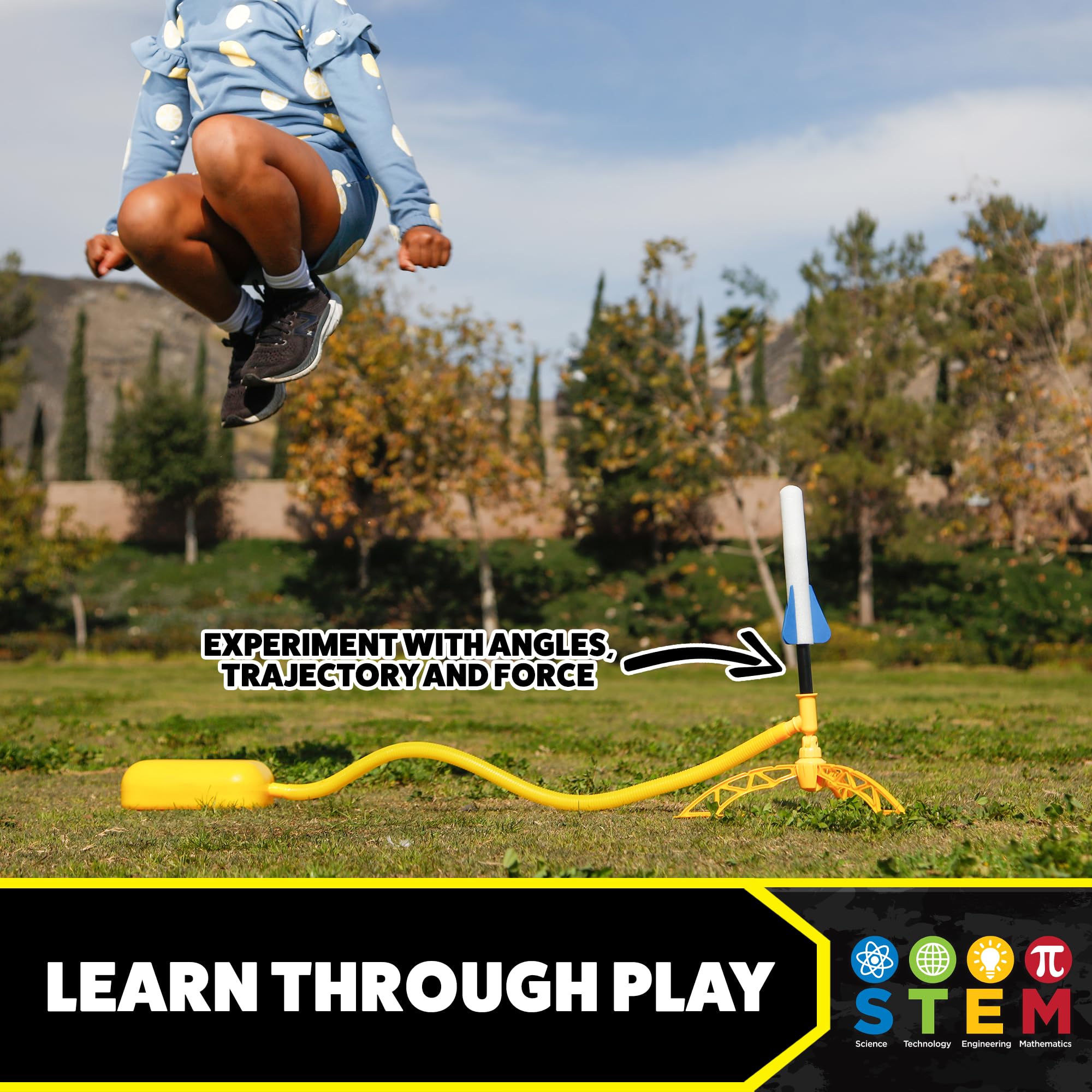 Stomp Rocket Jr. Glow Refill Pack - 3 Foam Rockets for Outdoor Active Play - Ages 3+ 5