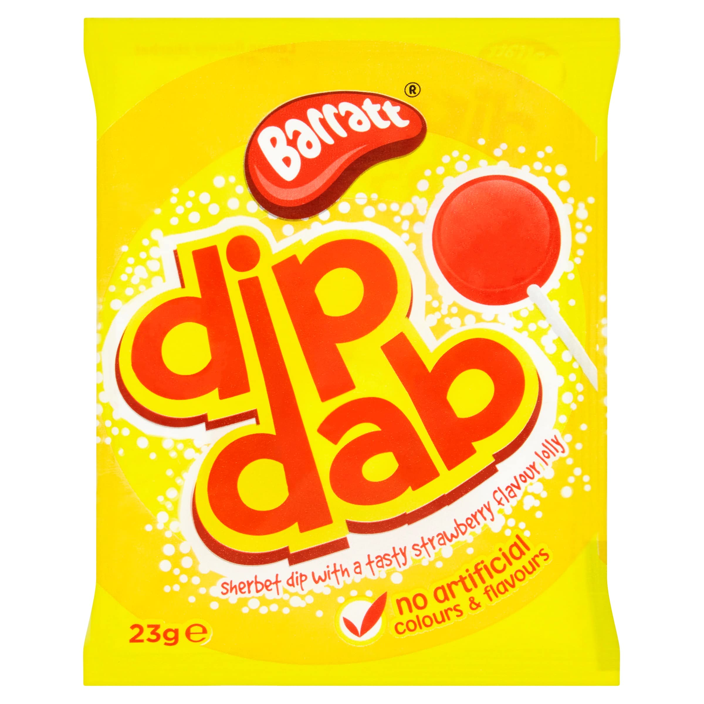 Barratt Dip Dab Strawberry Lolly with Sherbet - 23g