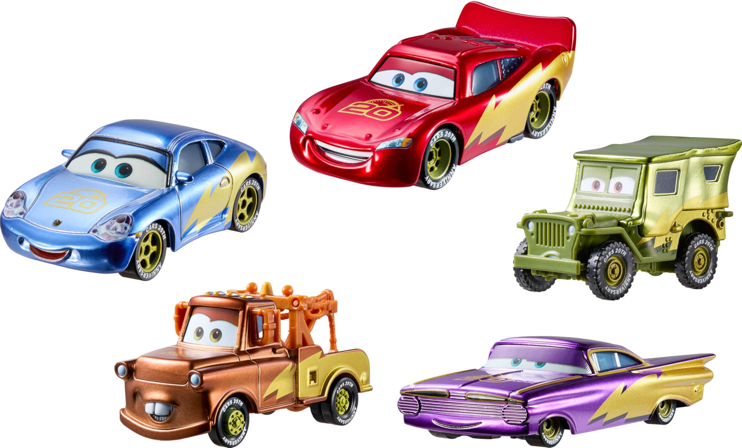 Mattel Disney and Pixar Cars Radiator Springs 20th Anniversary 5-Pack Die-Cast Vehicles
