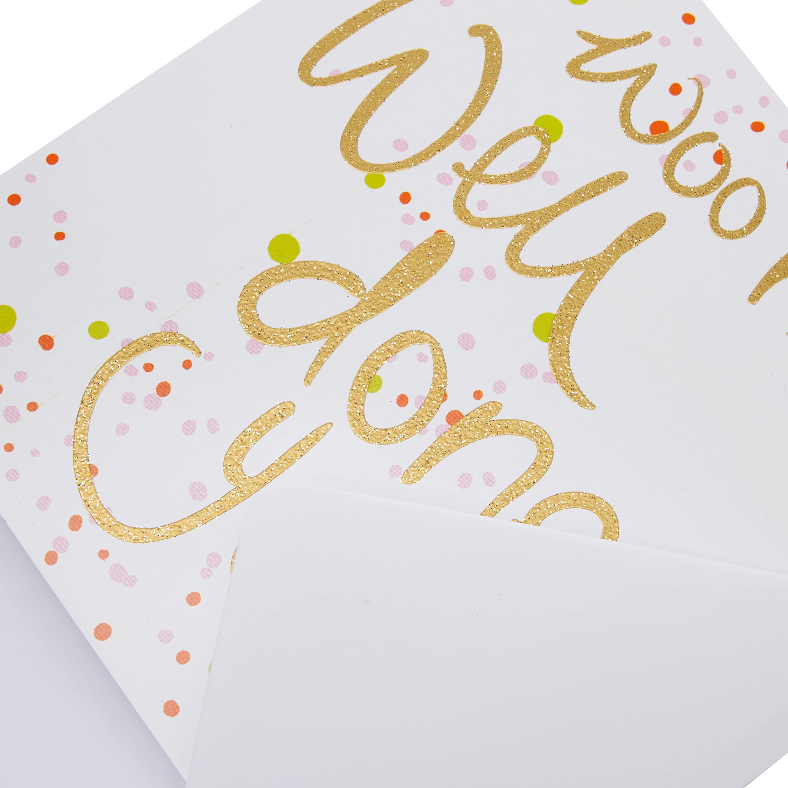 Piccadilly Greetings Woo Hoo Congratulations Card with Envelope | 160mm sq | Blank Inside 2