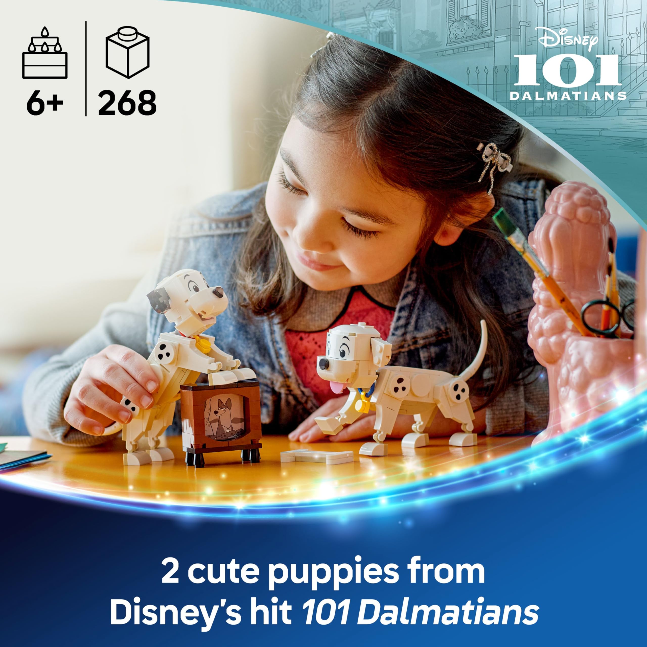 LEGO ǀ Disney Lucky & Penny 101 Dalmatians Puppies Building Toy - Play & Display for Ages 6+