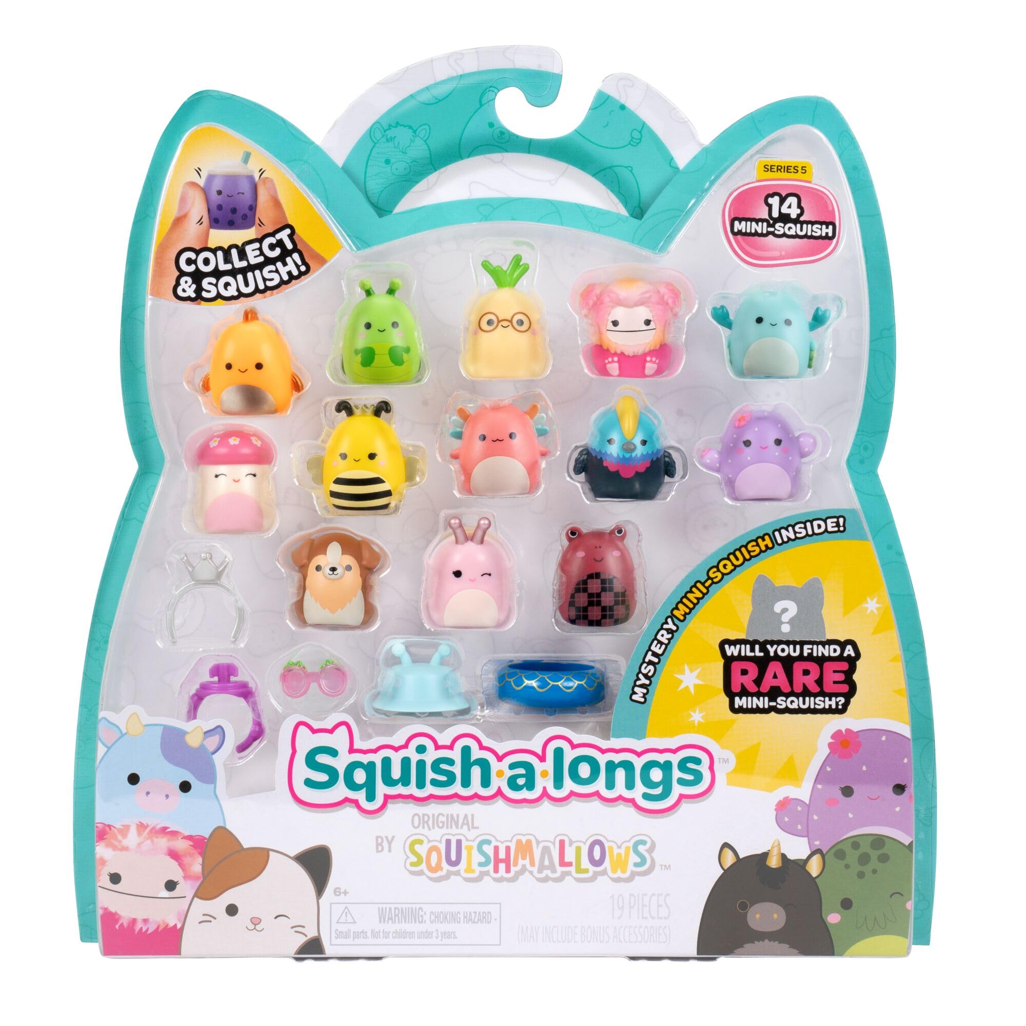 Squish-a-longs Mini-Squish 14-Pack (Wave 5, Style 2) Collectible Plastic Figures 2