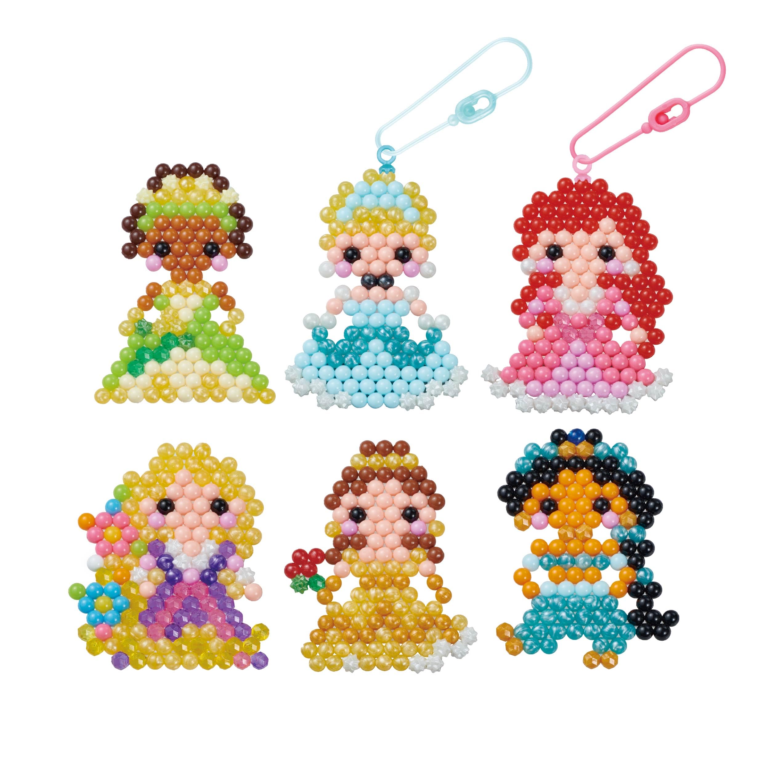 Aquabeads Disney Princess Keychain Craft Kit - 700 Beads, Includes Keychain Attachments