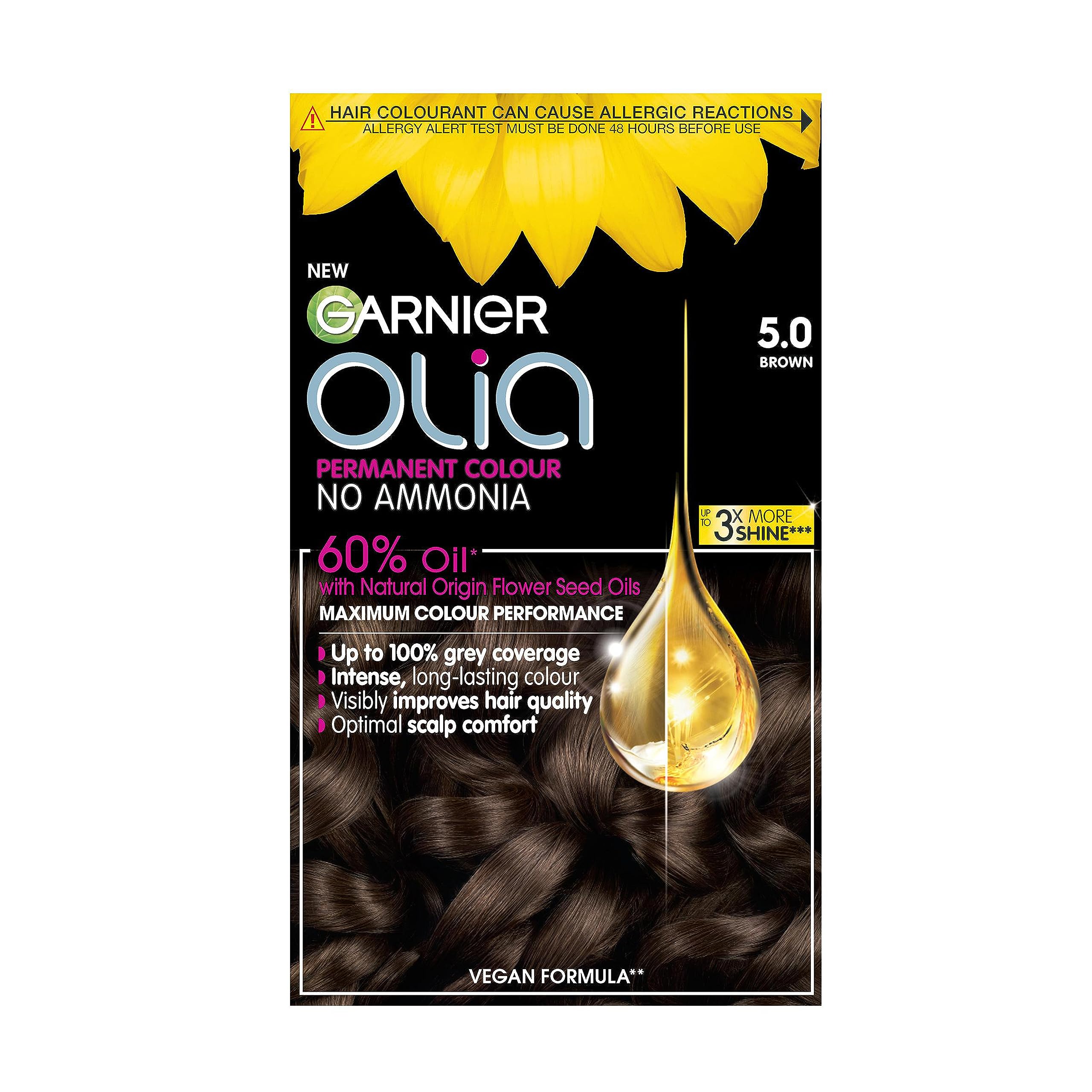 Garnier Olia Permanent Hair Dye - 5.0 Brown (230g)