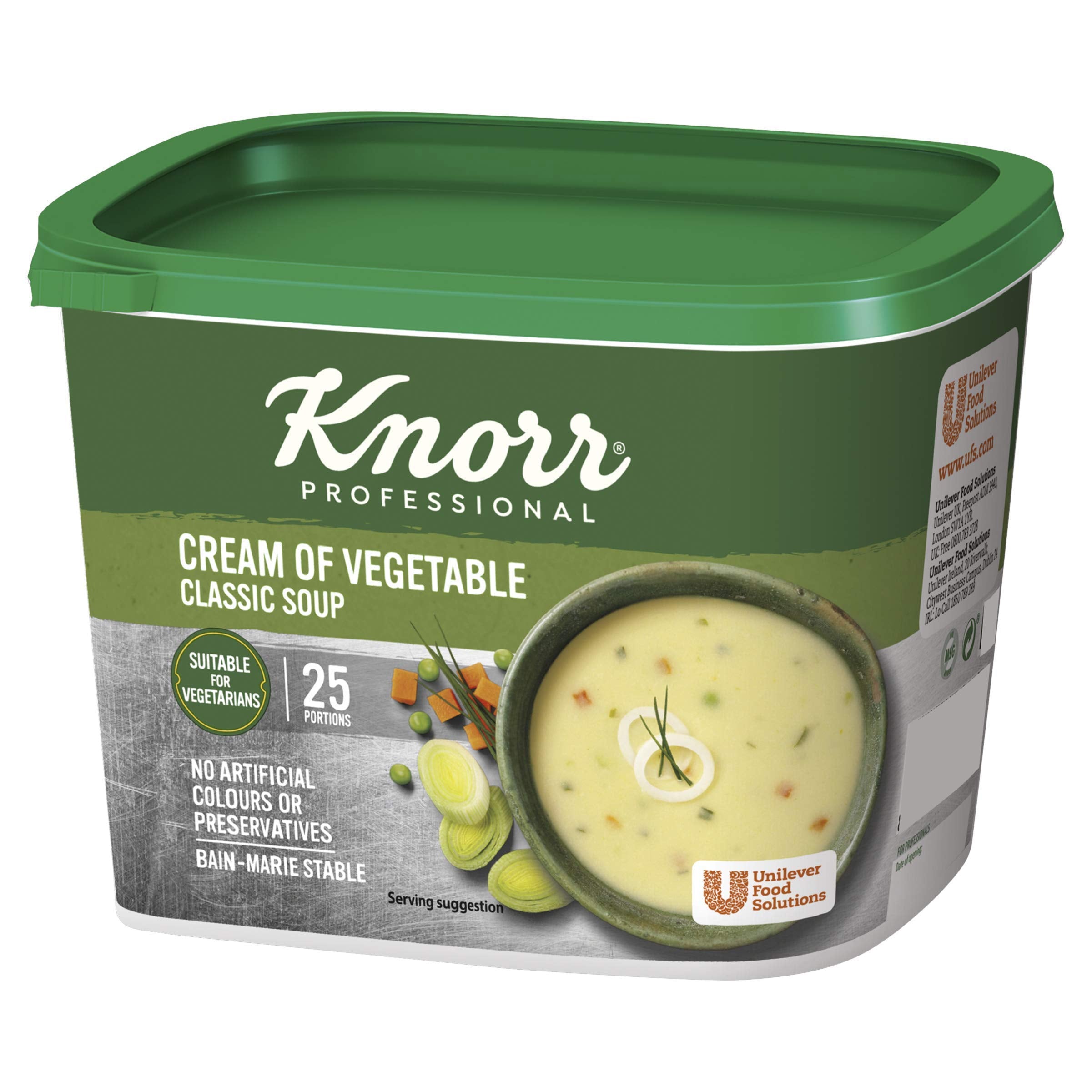 Knorr Classic Cream of Vegetable Soup Mix, 25 Portions (4.25L) - Vegetarian, No Artificial Preservatives