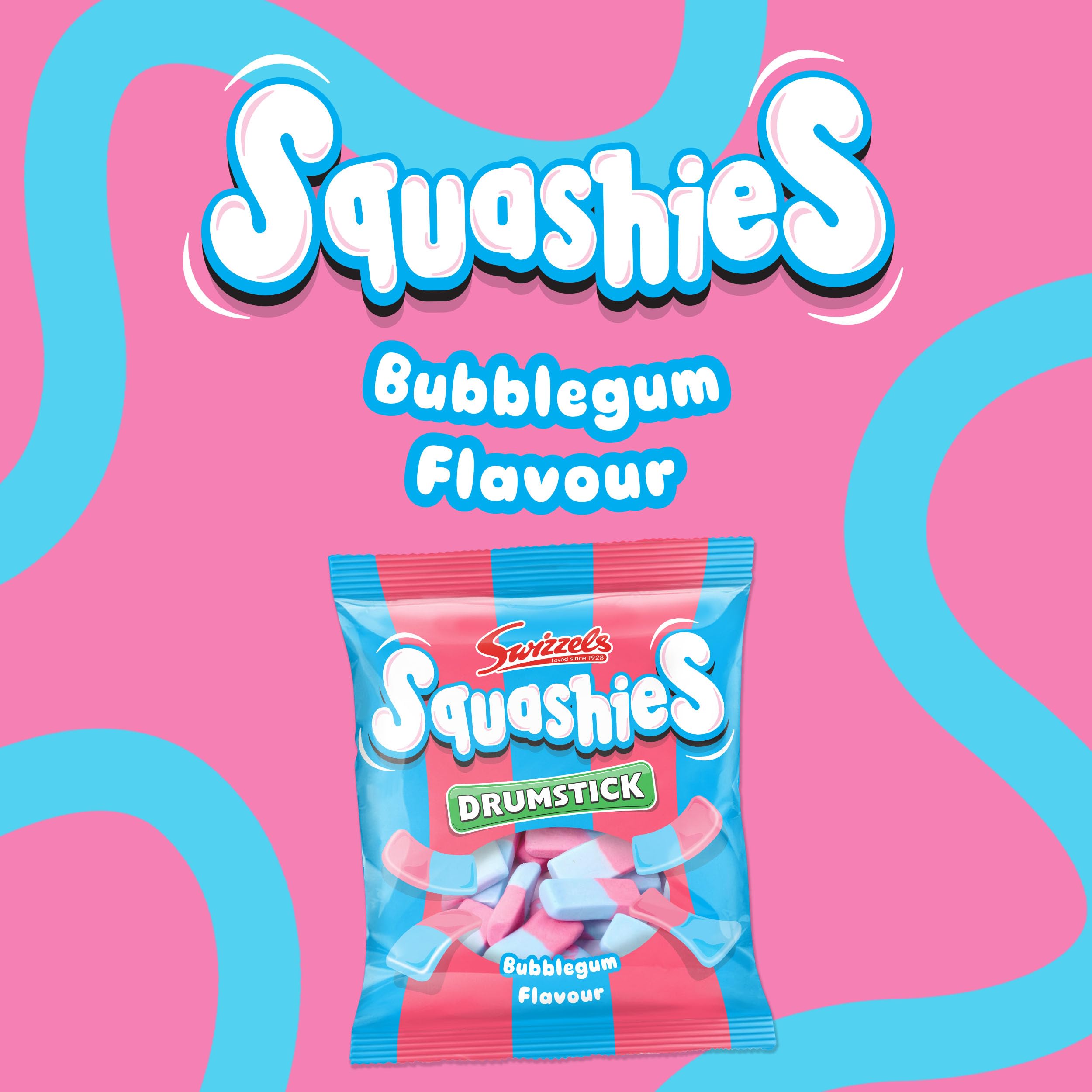 Swizzels Squashies Bubblegum Flavour Chewy Sweets - 140g Single Pack 2