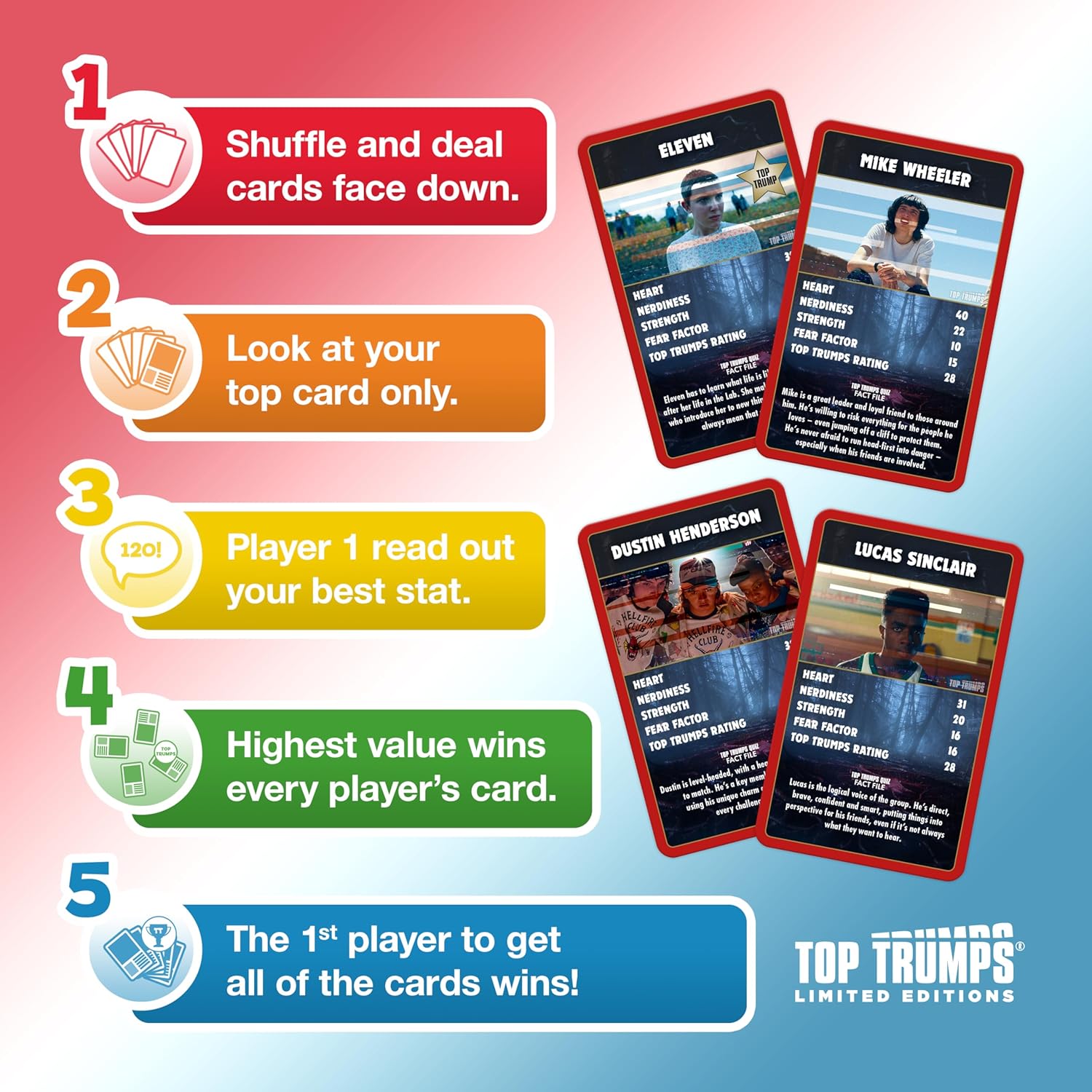 Top Trumps Stranger Things Limited Edition Card Game for 2+ Players 5