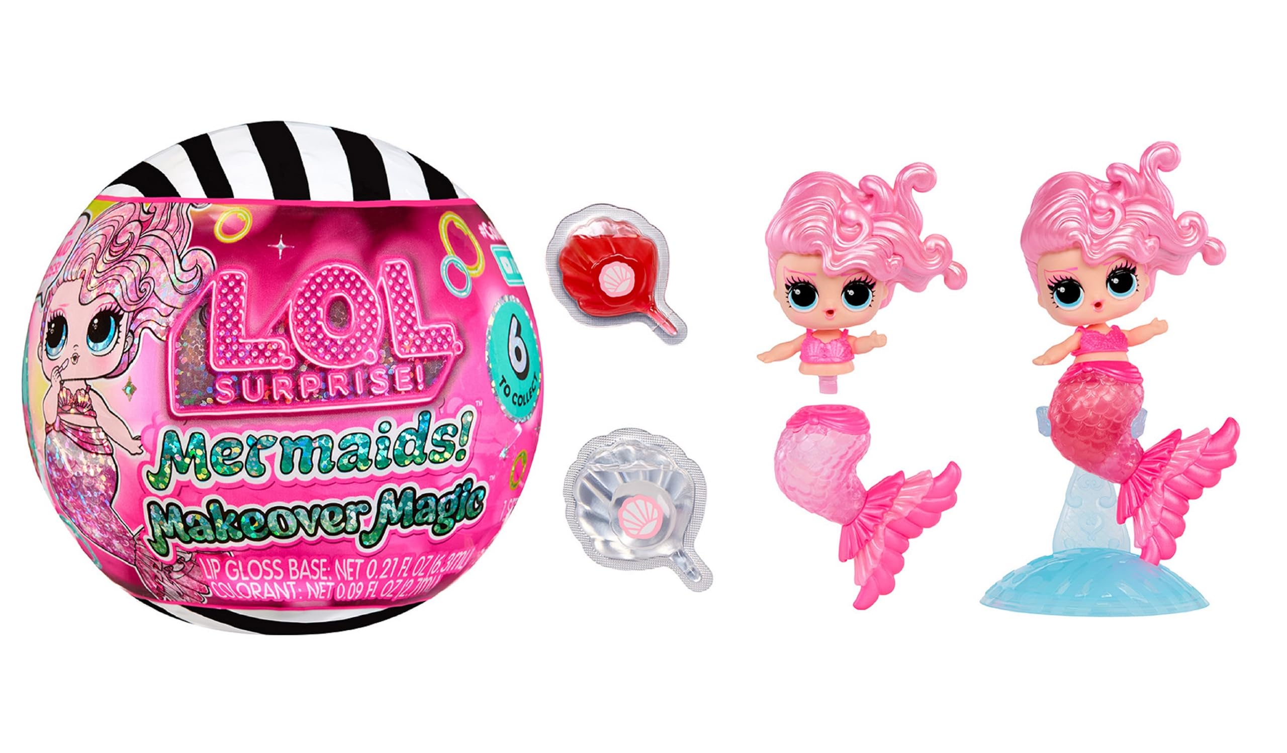L.O.L. Surprise! Mermaids Makeover Magic Tots Doll - DIY Wearable Lip Gloss | Ages 3+