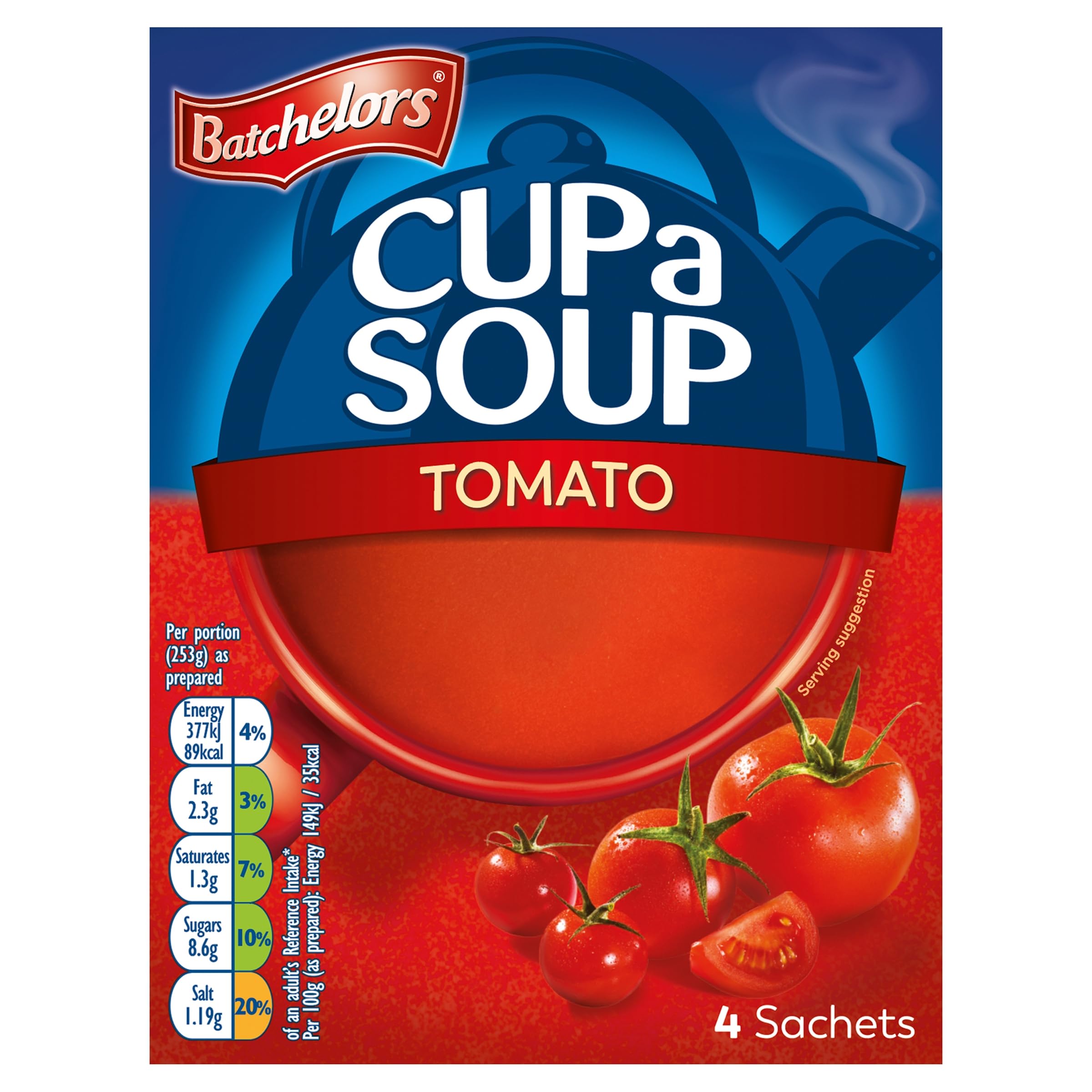 Batchelors Cup a Soup Tomato Instant Soup Sachets, 4 Sachets, 93 g 6
