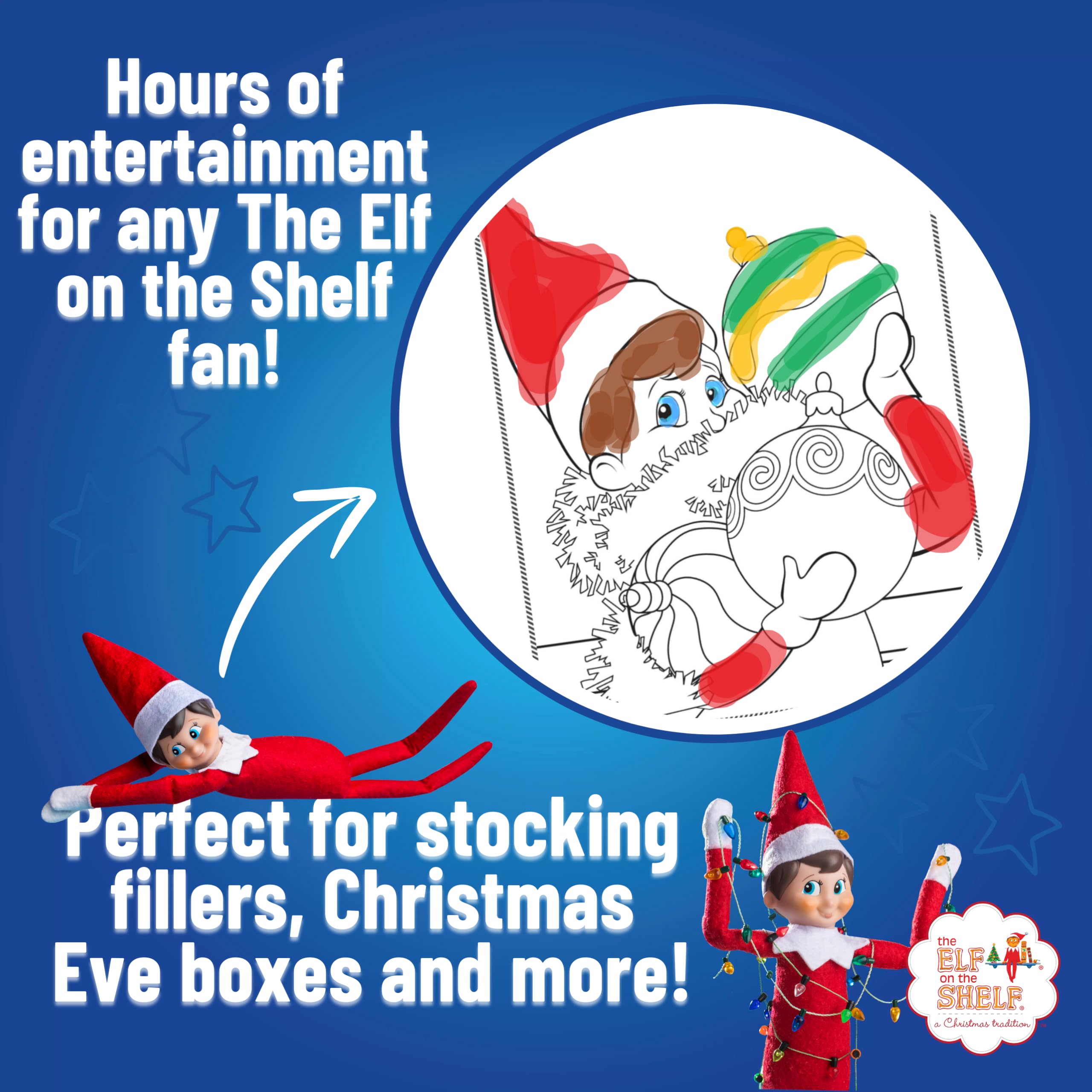 Elf on the Shelf Sticker Colouring Book - Christmas Activity for Kids 12