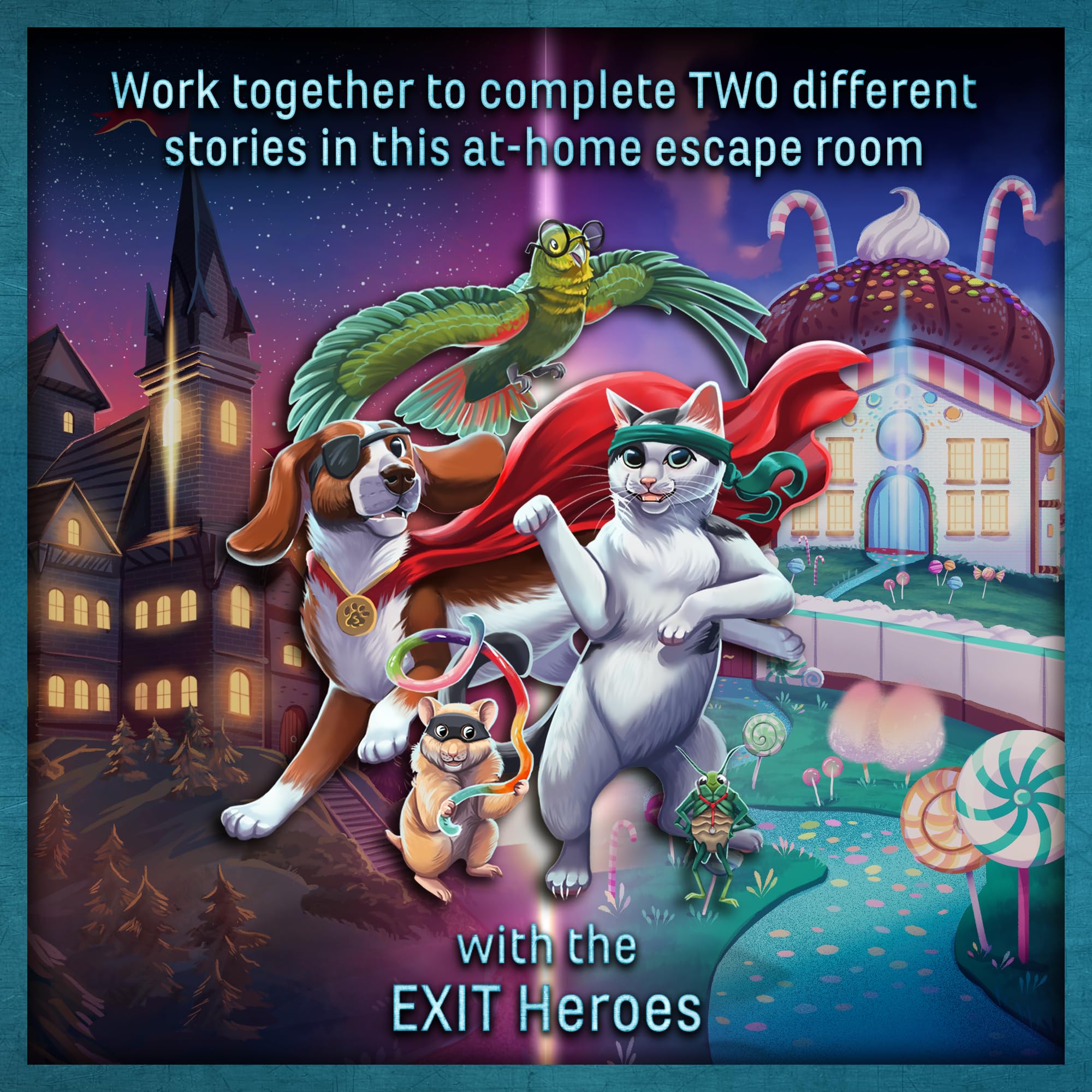 Thames & Kosmos EXIT: Family Heroes Card Game - 2 Escape Room Adventures | Ages 8+ | 2-4 Players 2
