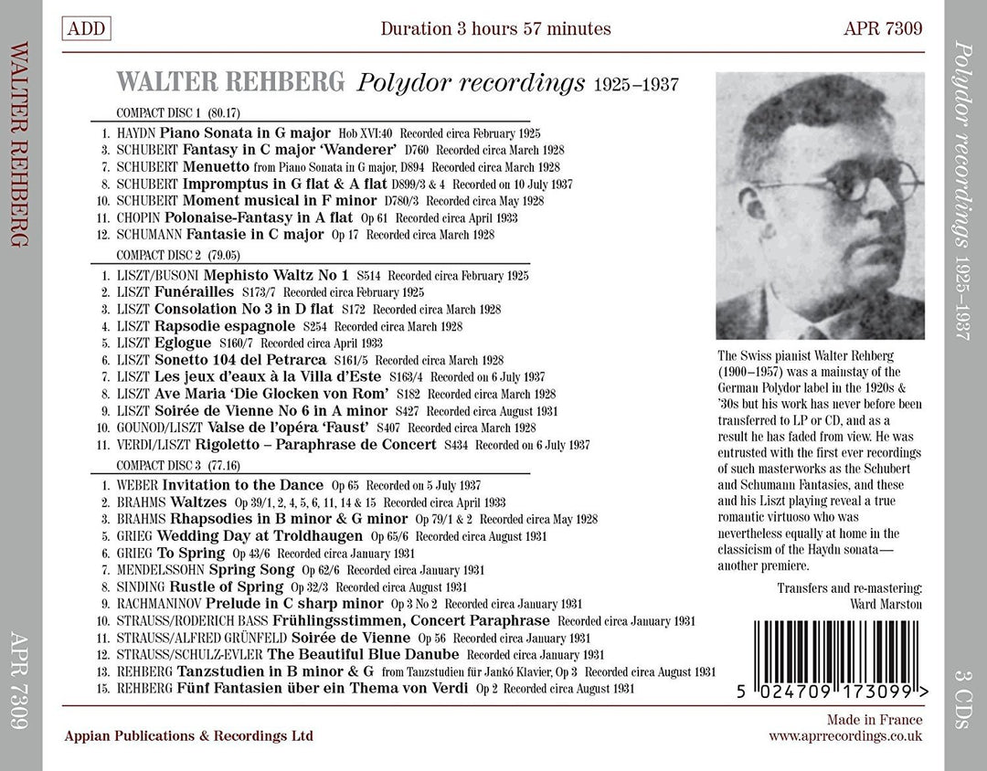 Walter Rehberg - Polydoor Recordings [Audio CD]