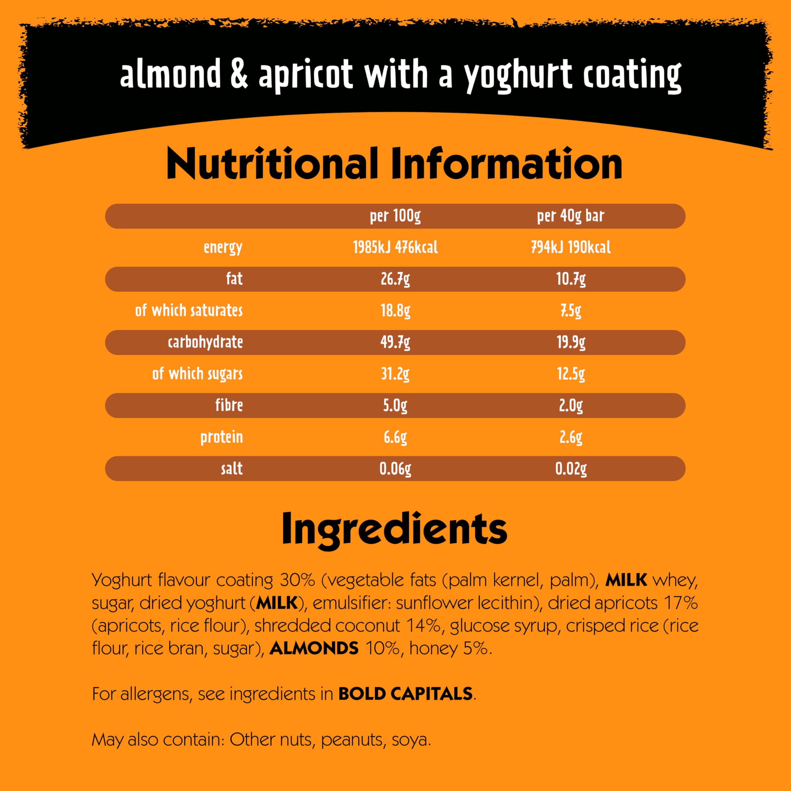 Eat Natural Mandel &amp; Aprikose mit Joghurtüberzug Frucht- und Nussriegel, 3 x 4 4