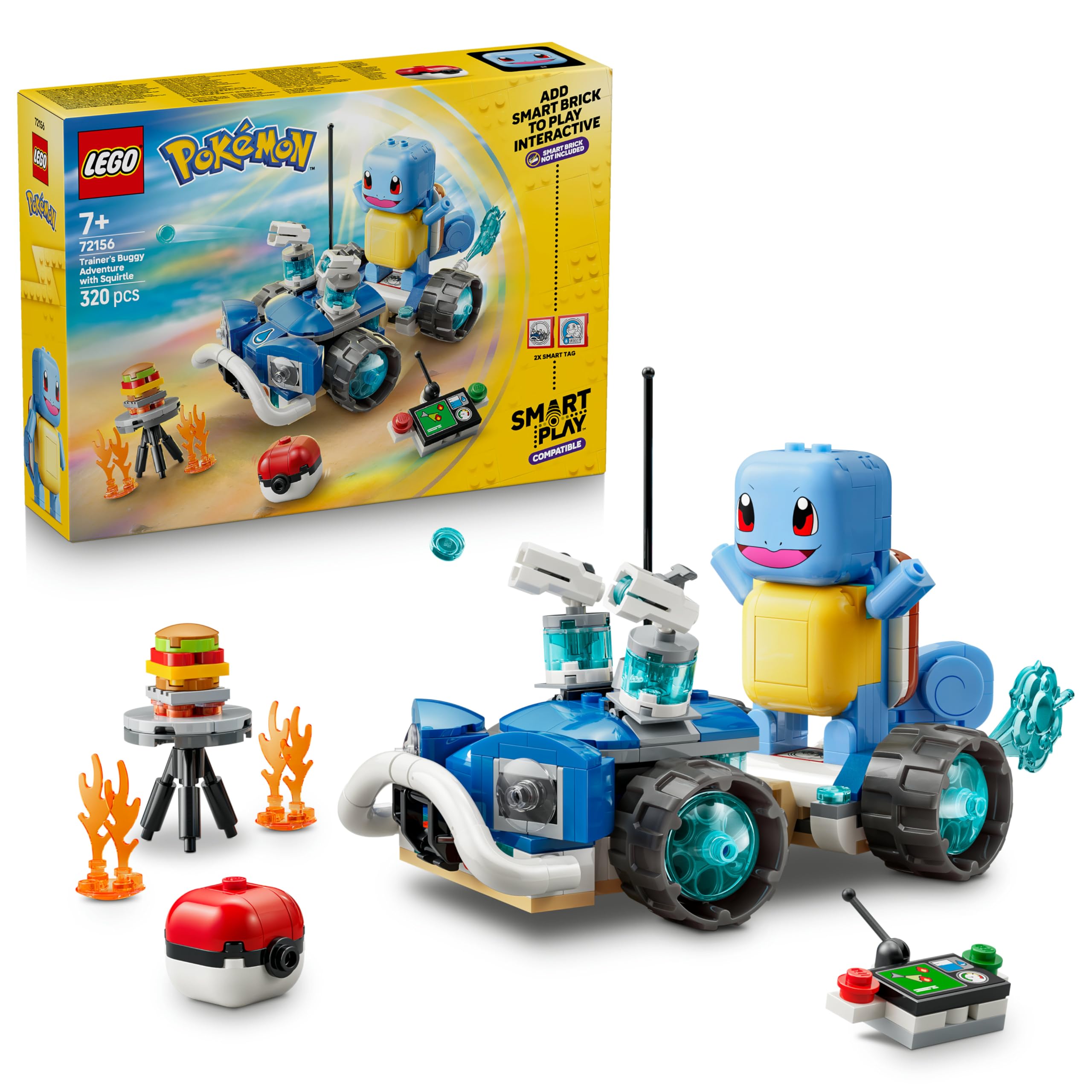 LEGO Pokémon SMART Play: Trainer’s Buggy Adventure with Squirtle Building Set (72156) | Ages 7+