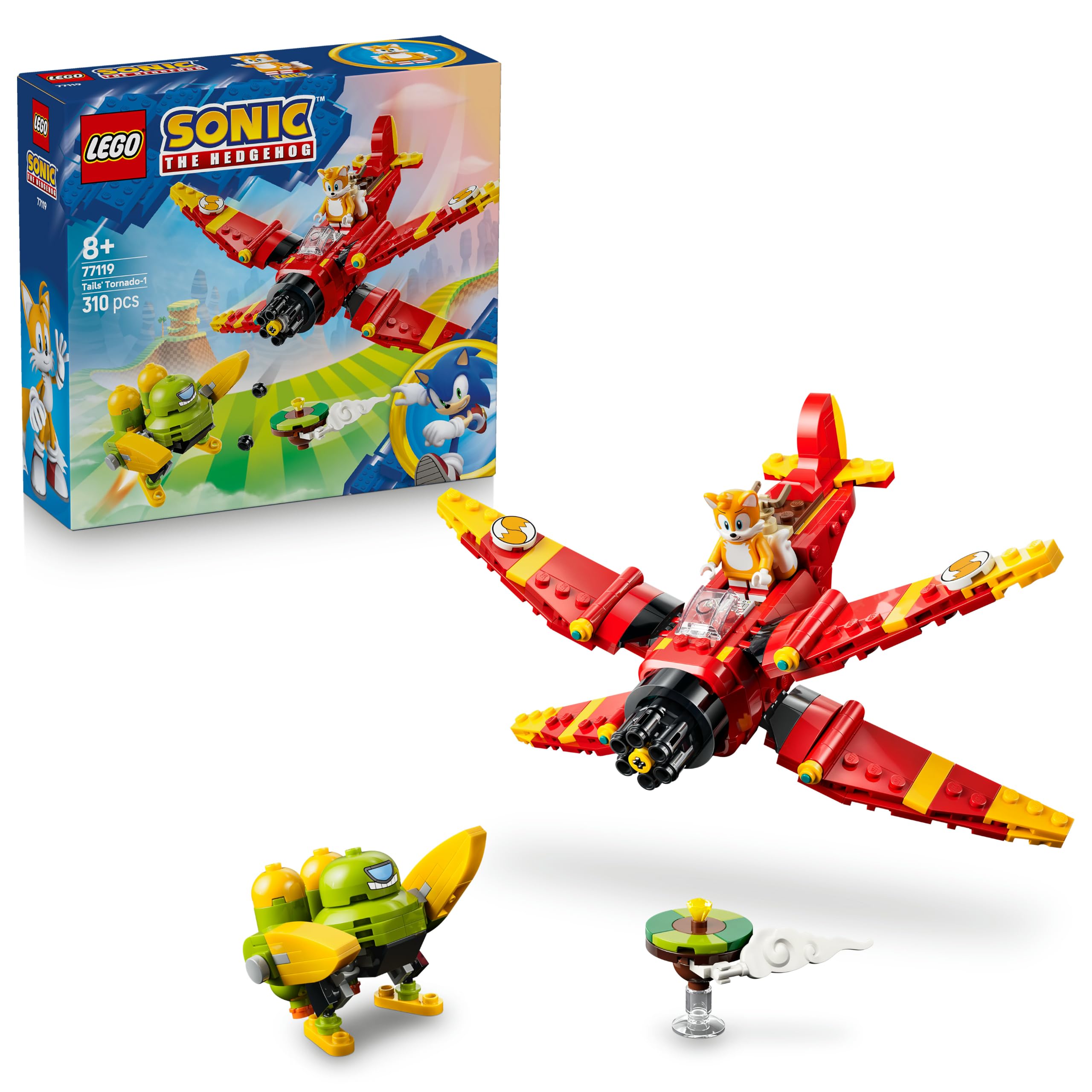 LEGO Sonic the Hedgehog Tails' Tornado-1 Plane Building Set 77119 - Ages 8+