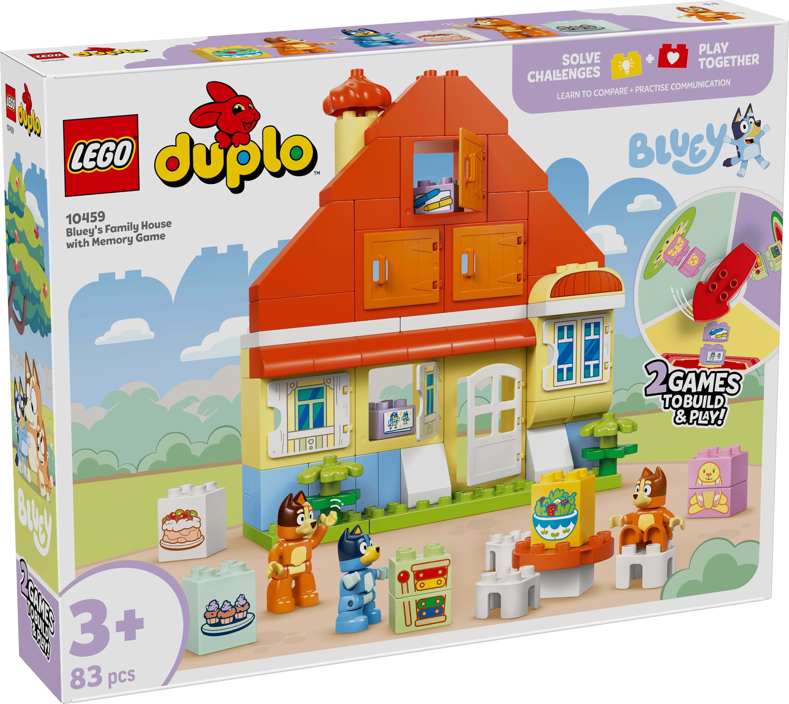 LEGO DUPLO Bluey: Bluey's Family House with Memory Game Building Set 5