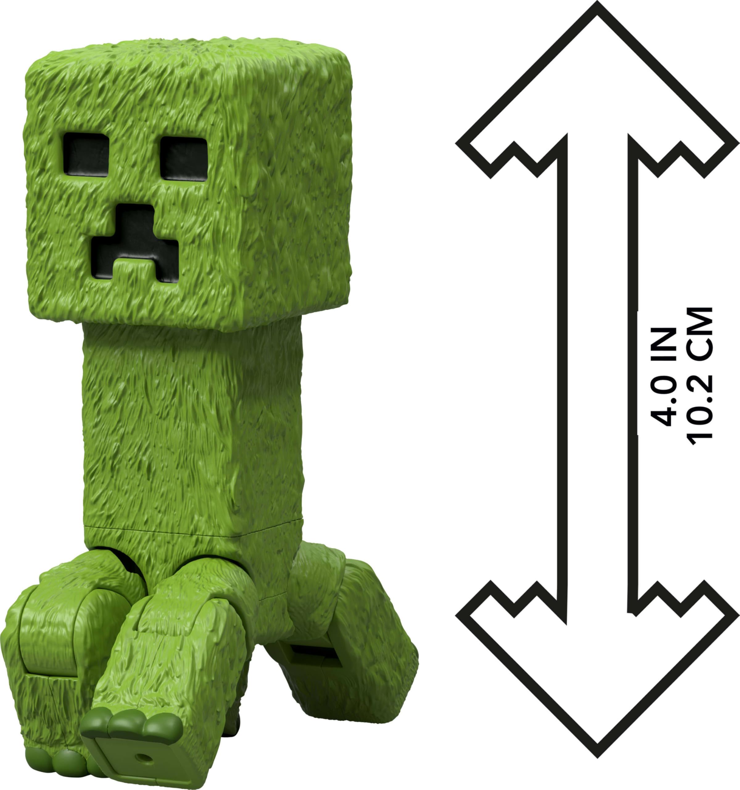 Minecraft Action Figure & Accessories Set - 4-inch Posable Creeper with Movie-Inspired Details by Mattel 7