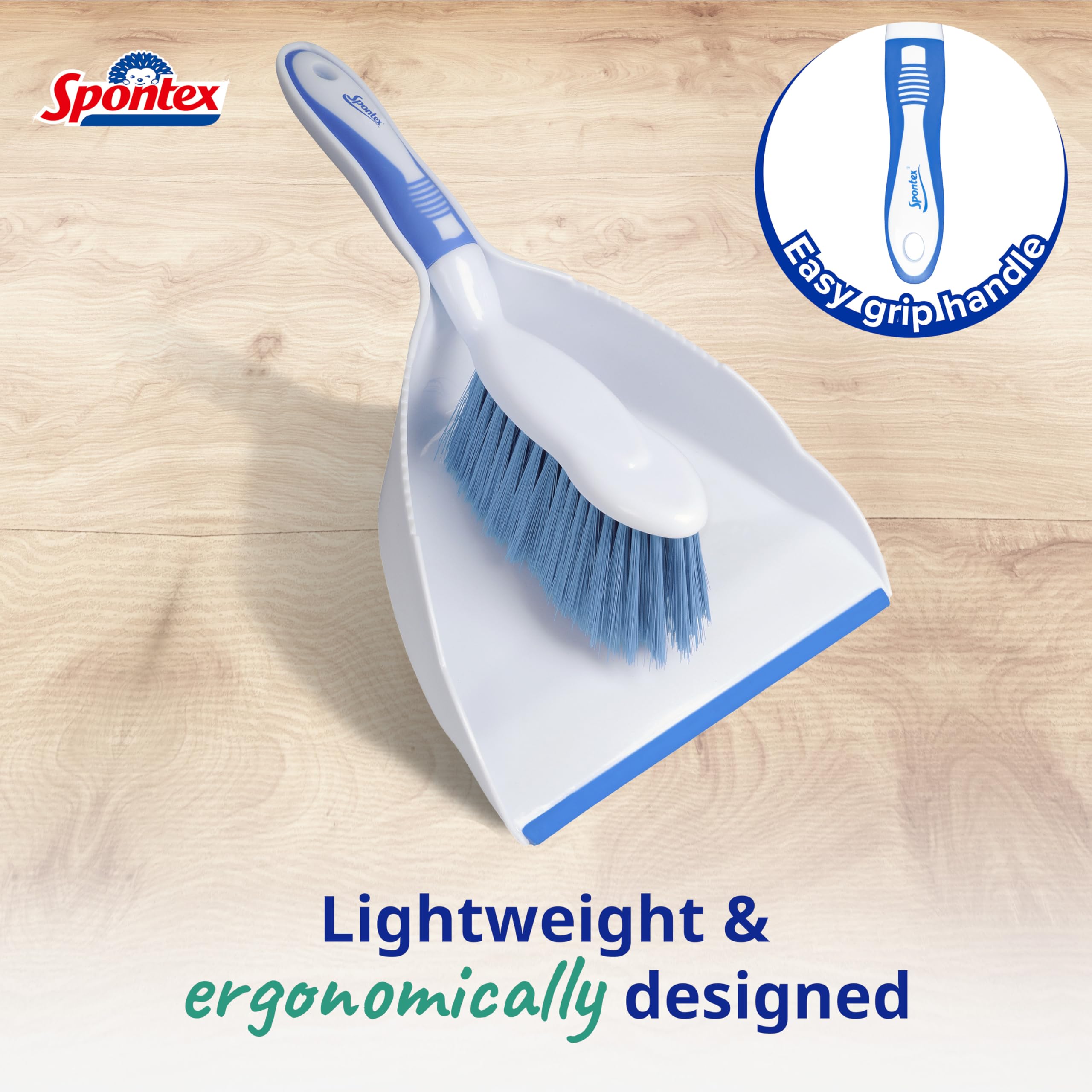 Spontex - Dustpan & Brush Set with Large Capacity Dustpan and Durable Bristles 9