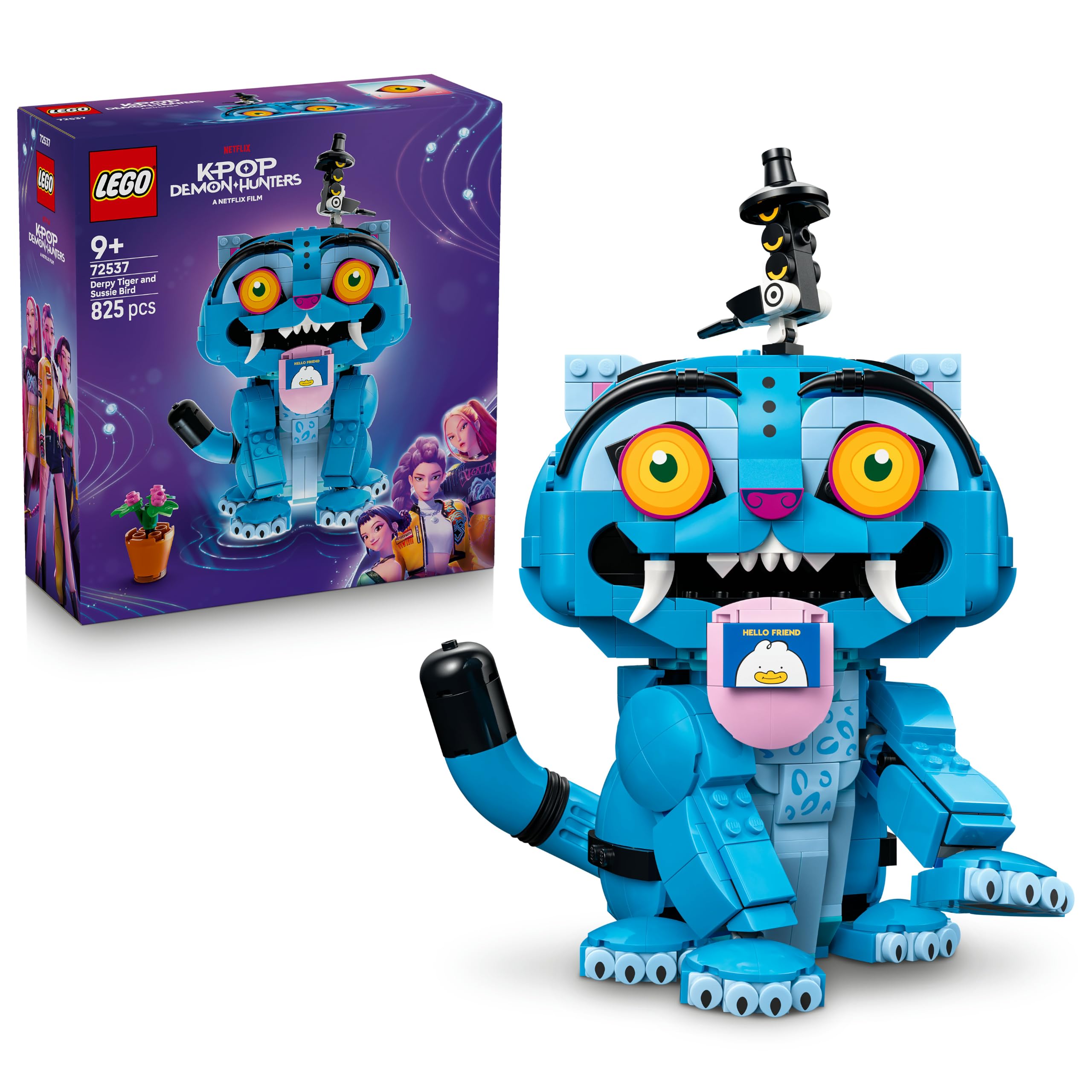 LEGO K-Pop Demon Hunters Derpy Tiger and Sussie Bird Building Set | Ages 9+ | Model 72537