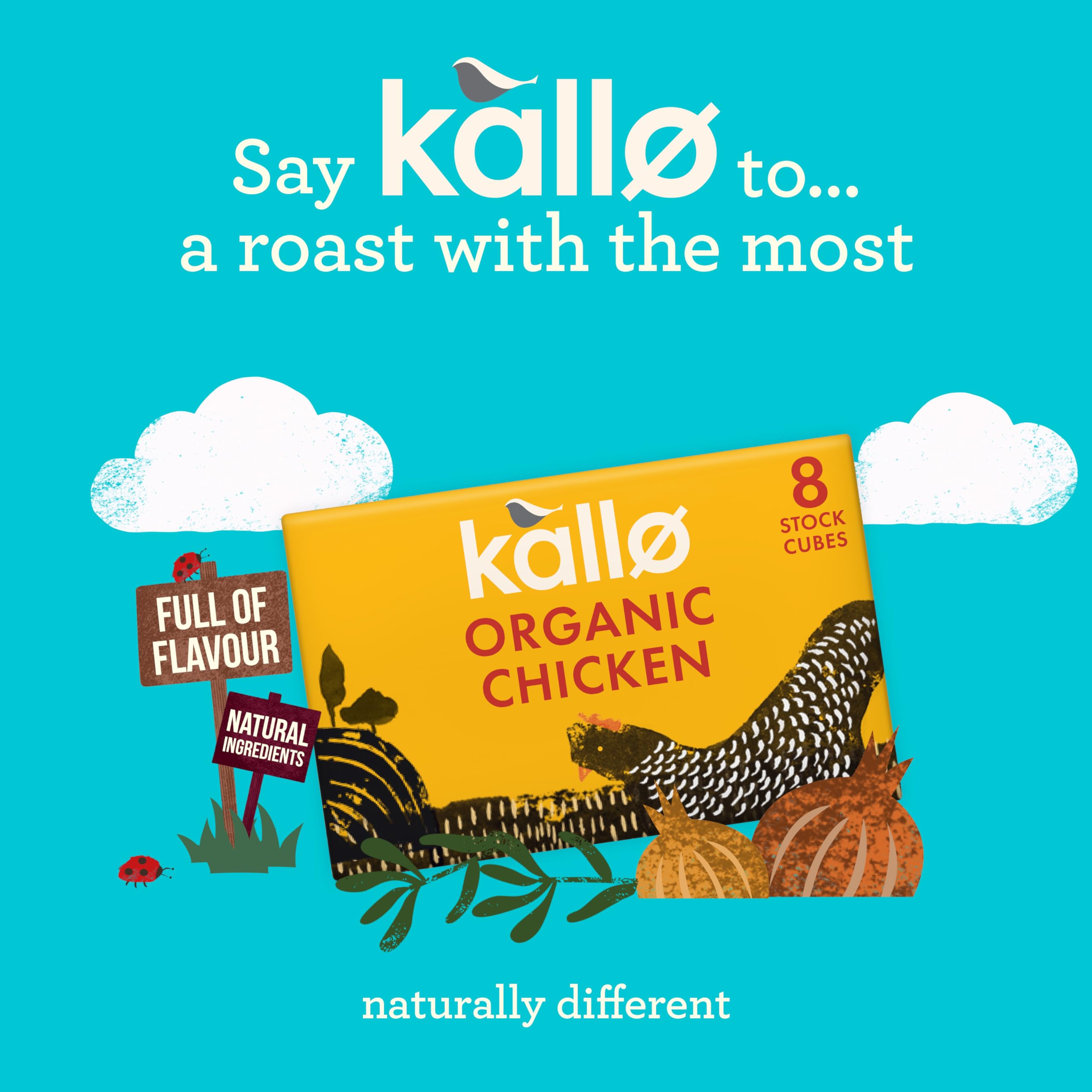 Kallo Organic Chicken Stock Cubes, Gluten Free & Coeliac Friendly, 96-Pack (12 x 8) 5