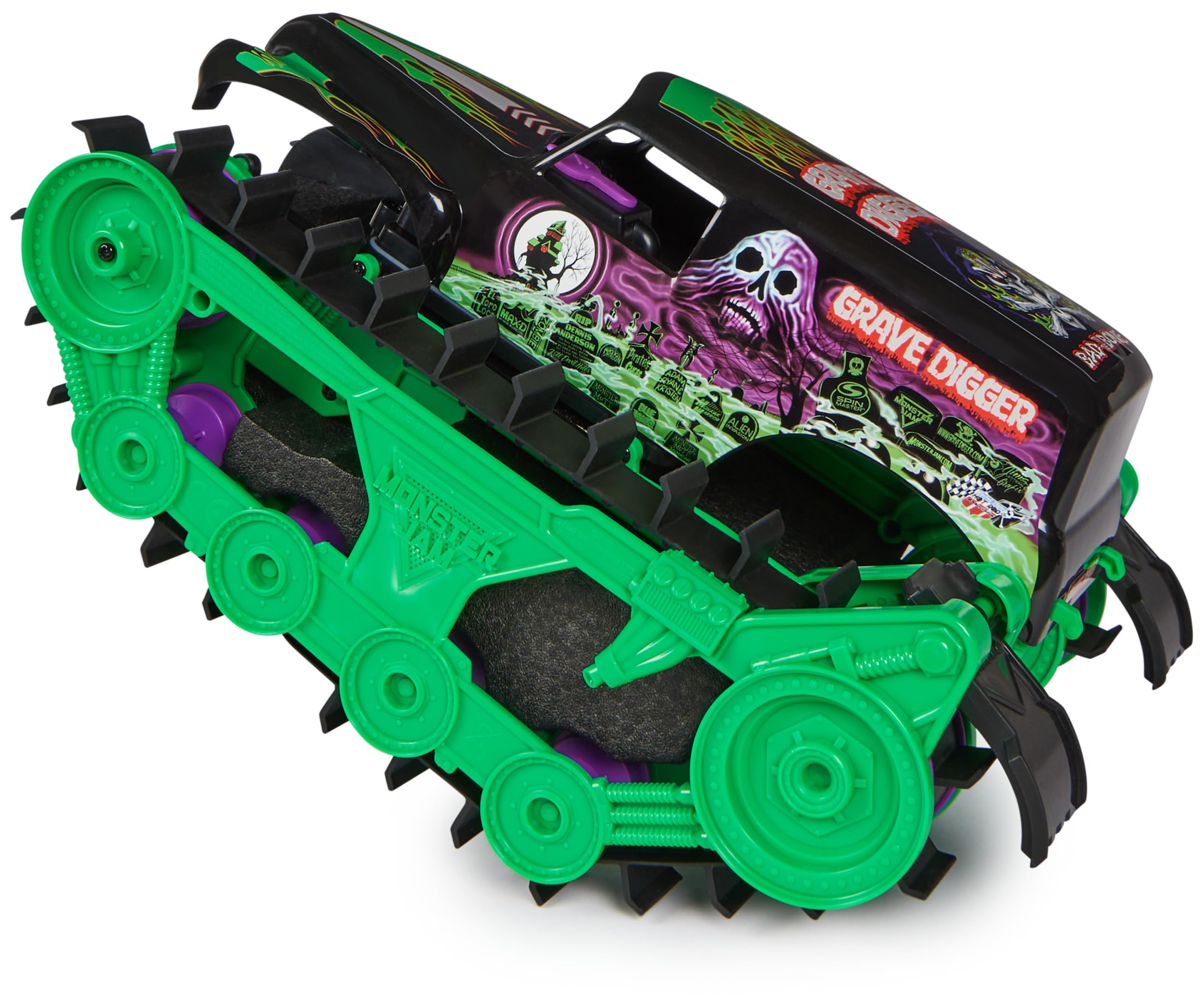 Monster Jam Grave Digger Trax - All-Terrain RC Vehicle for Kids 4+ 12