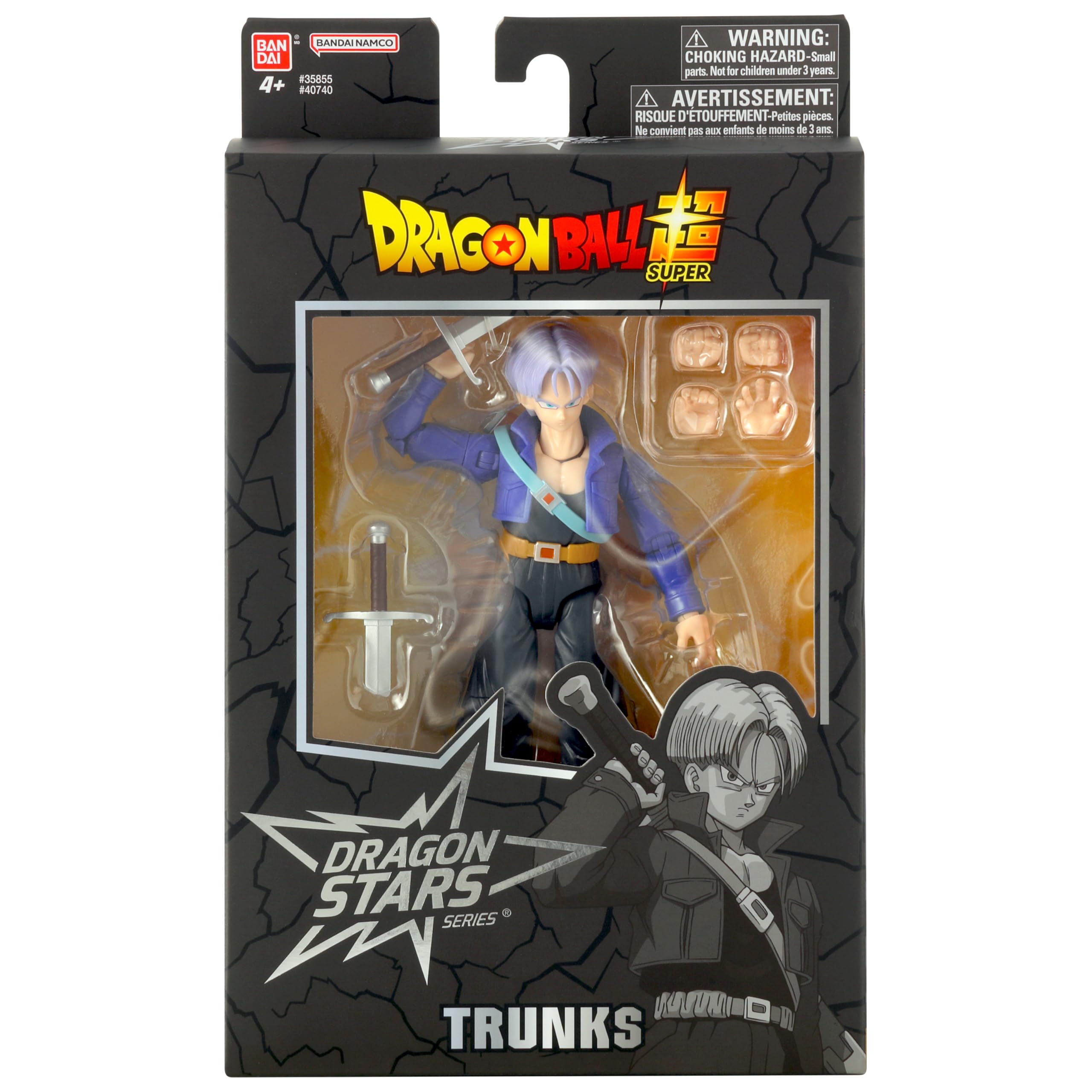 BANDAI Dragon Stars Trunks Action Figure - 17cm Articulated | Dragon Ball Z | Ages 4+