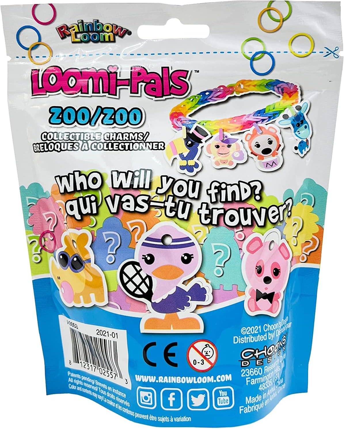 Rainbow Loom Loomi-Pals Collectibles - Zoo Series Craft Kit 6