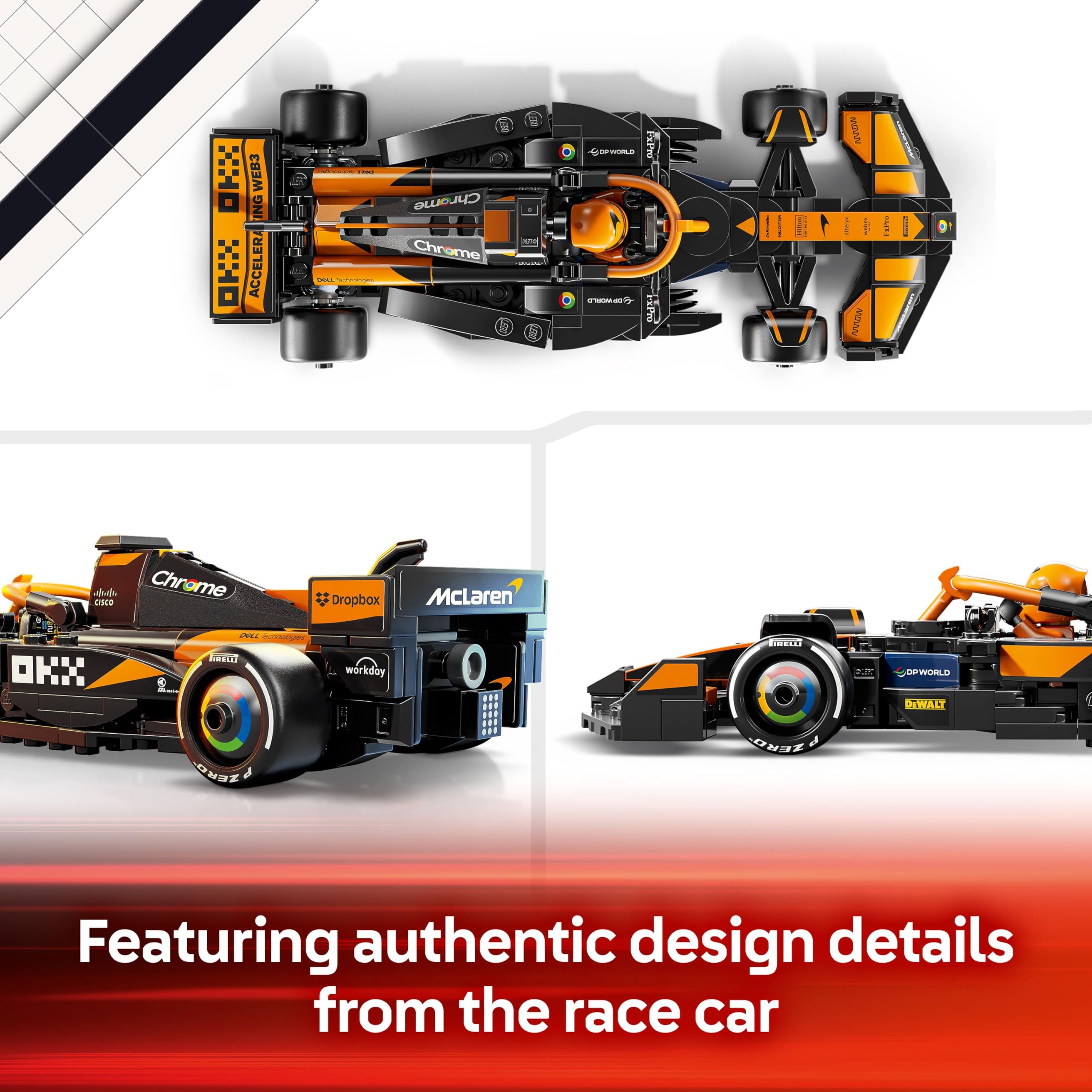 LEGO Speed Champions McLaren F1 Team MCL38 Race Car Toy with Collectible Driver Minifigure - Building Set for 10+ 7